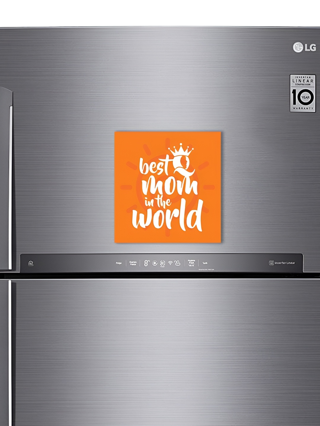 

ARTBUG Orange & White Typography Decorative Fridge Magnet