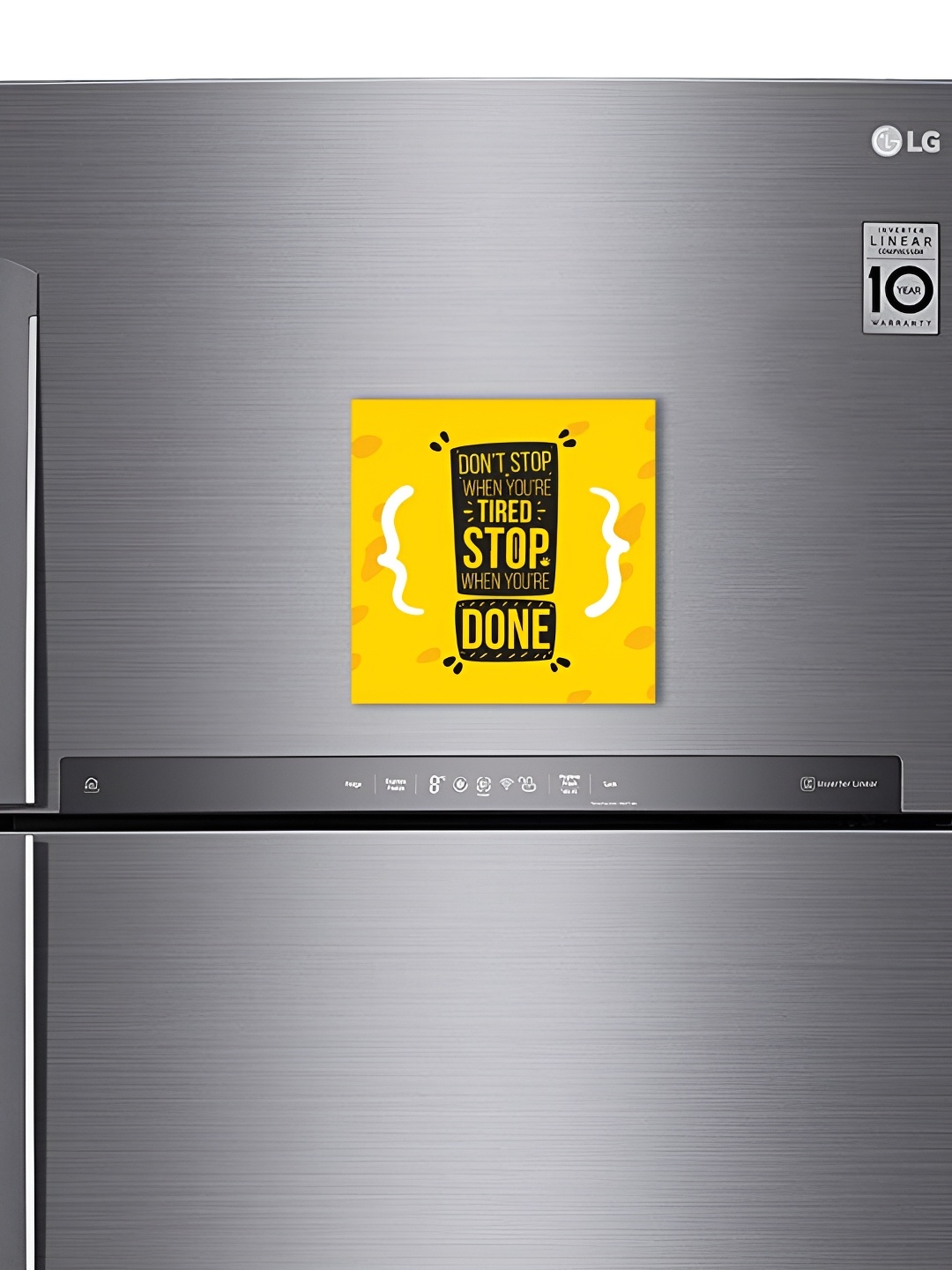 

ARTBUG Yellow & Black Typography Decorative Fridge Magnet