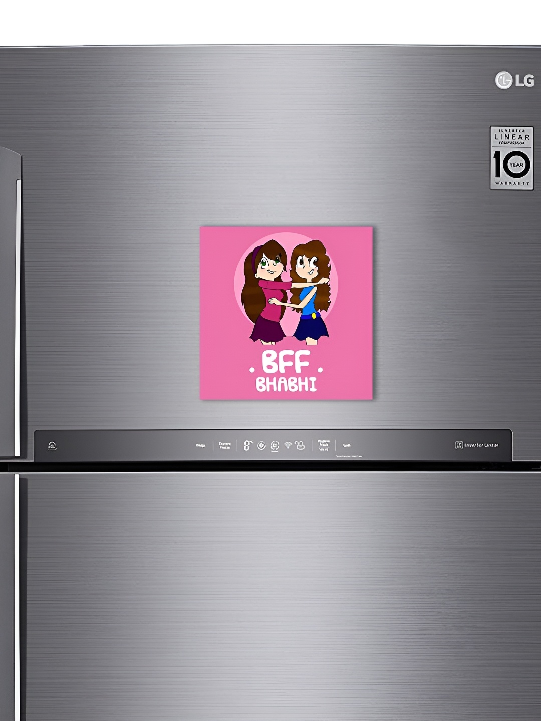 

ARTBUG Pink & Brown Printed Decorative Fridge Magnet