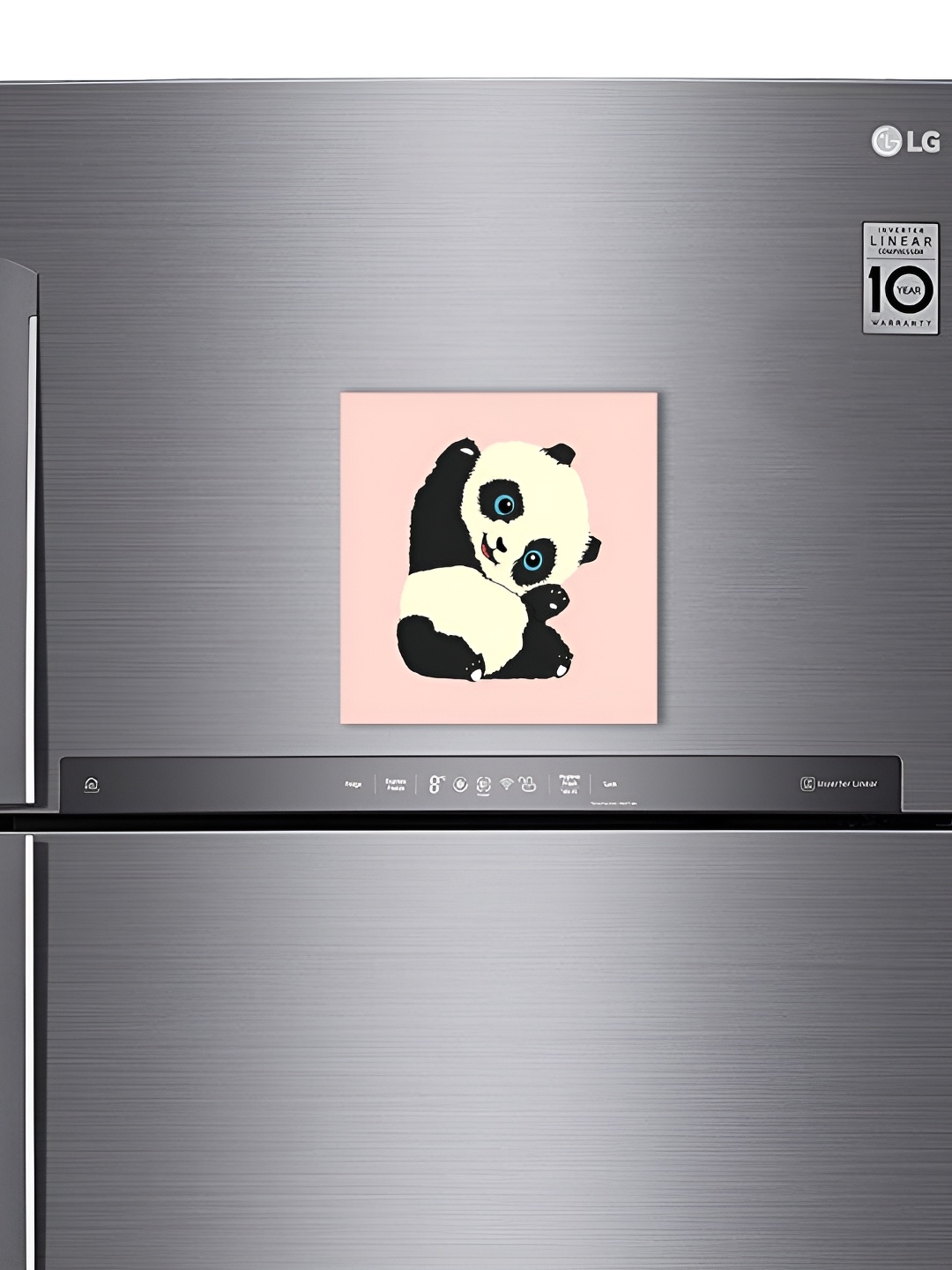 

ARTBUG Black & Pink Panda Decorative Fridge Magnet