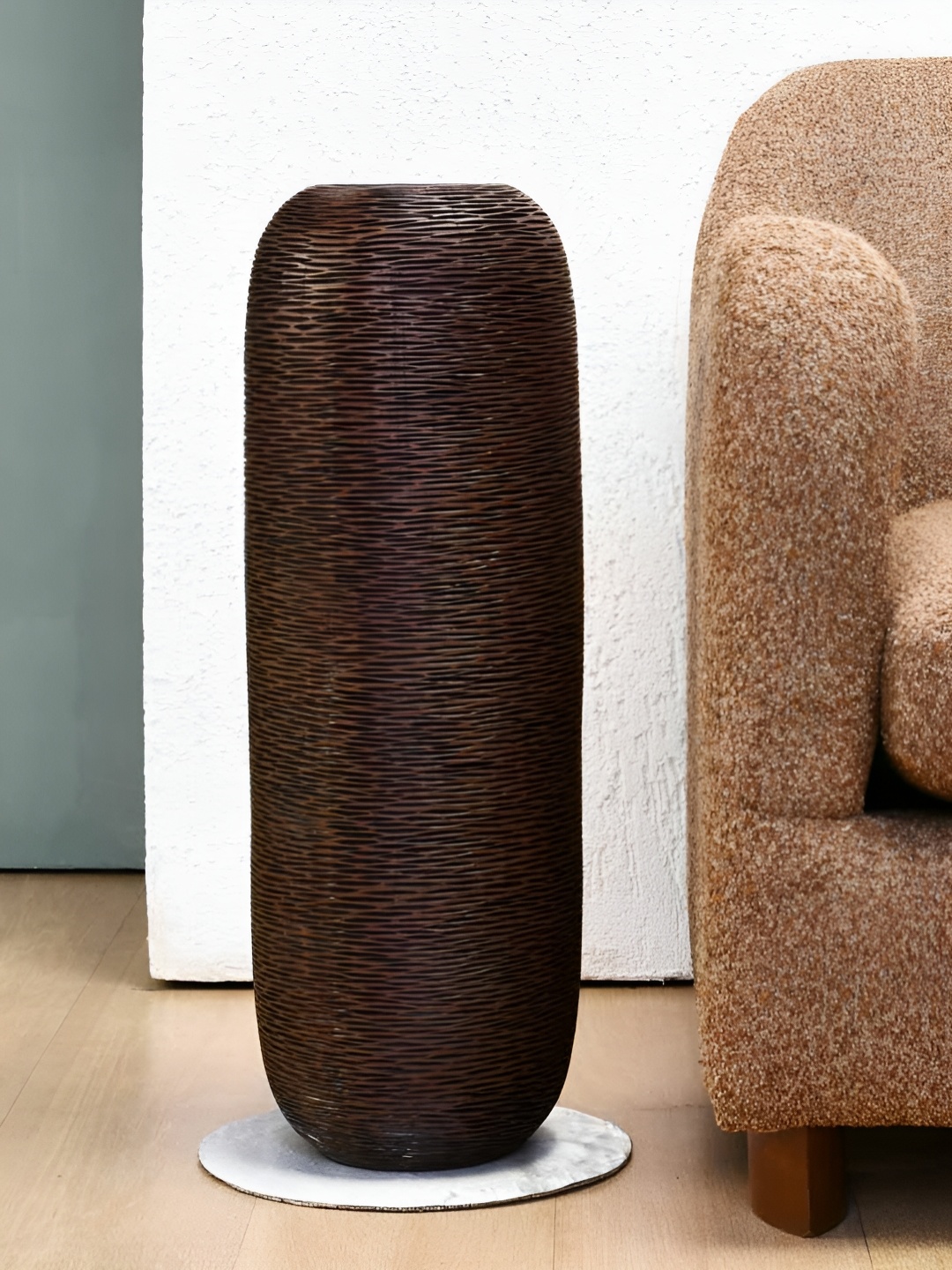 

Athome by Nilkamal Brown Textured Floor Vases