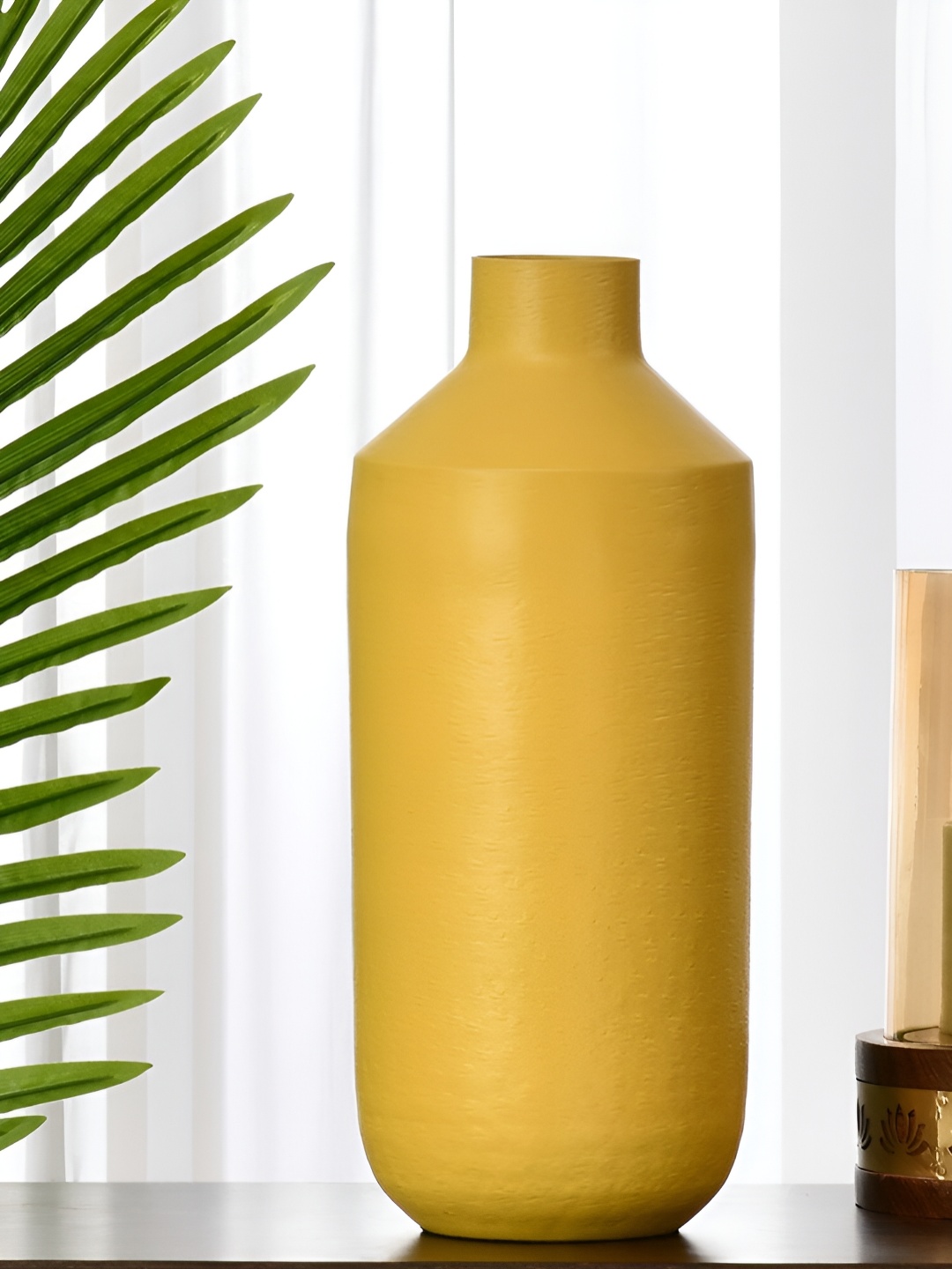 

Athome by Nilkamal Yellow Metal Decorative Floor Vase