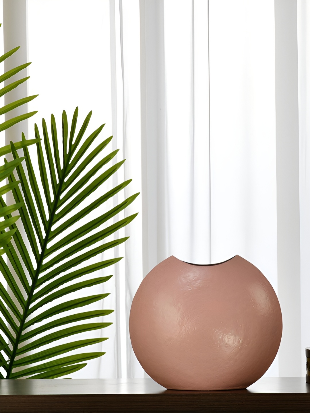 

Athome by Nilkamal Pink Cirque Metal Decorative Vase