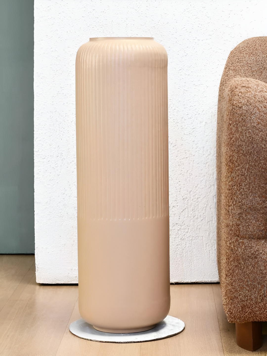 

Athome by Nilkamal Beige Metal Tumbler Floor Vases