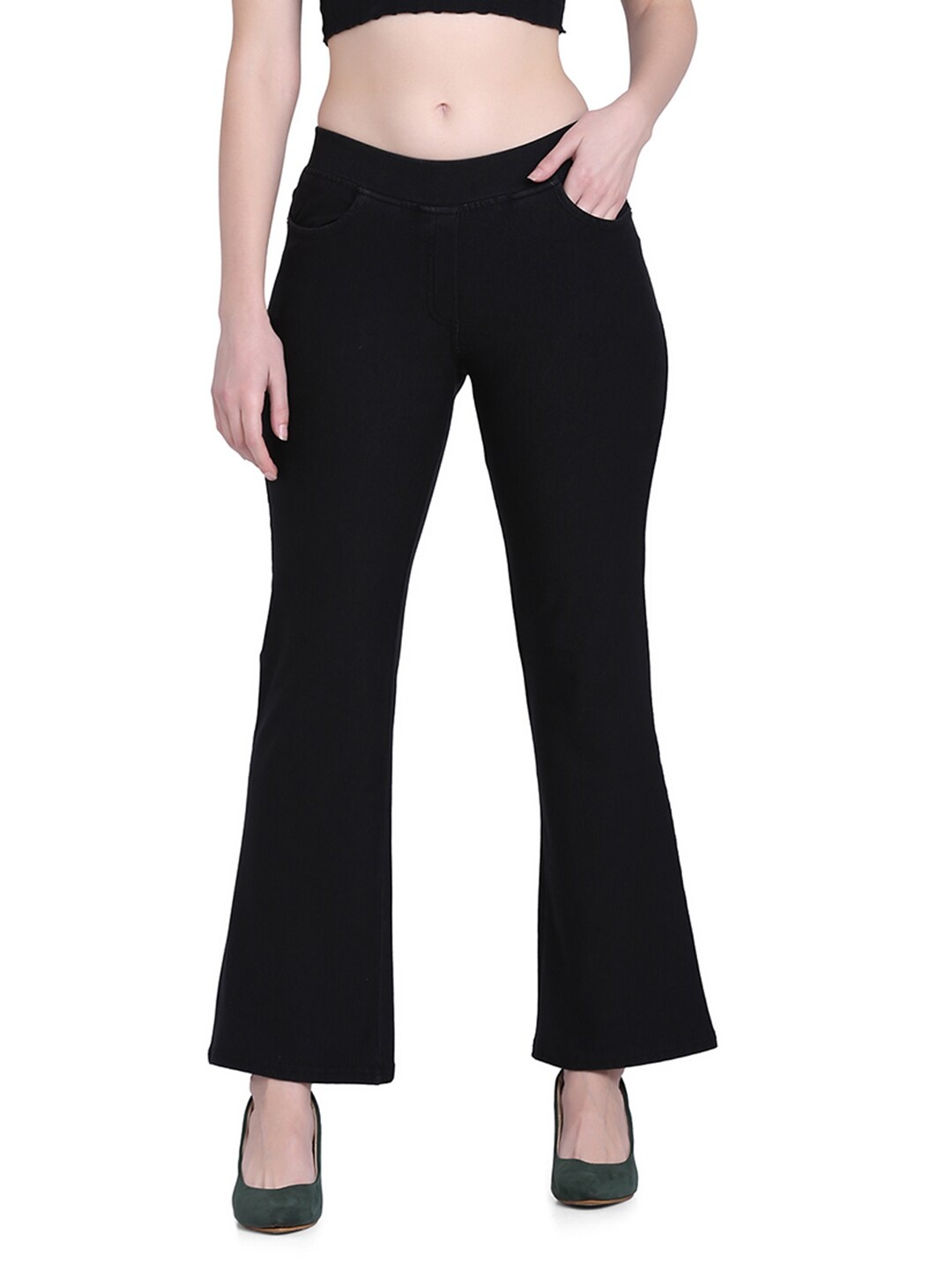 

SPIFFY Women Relaxed Fit Jeggings, Black