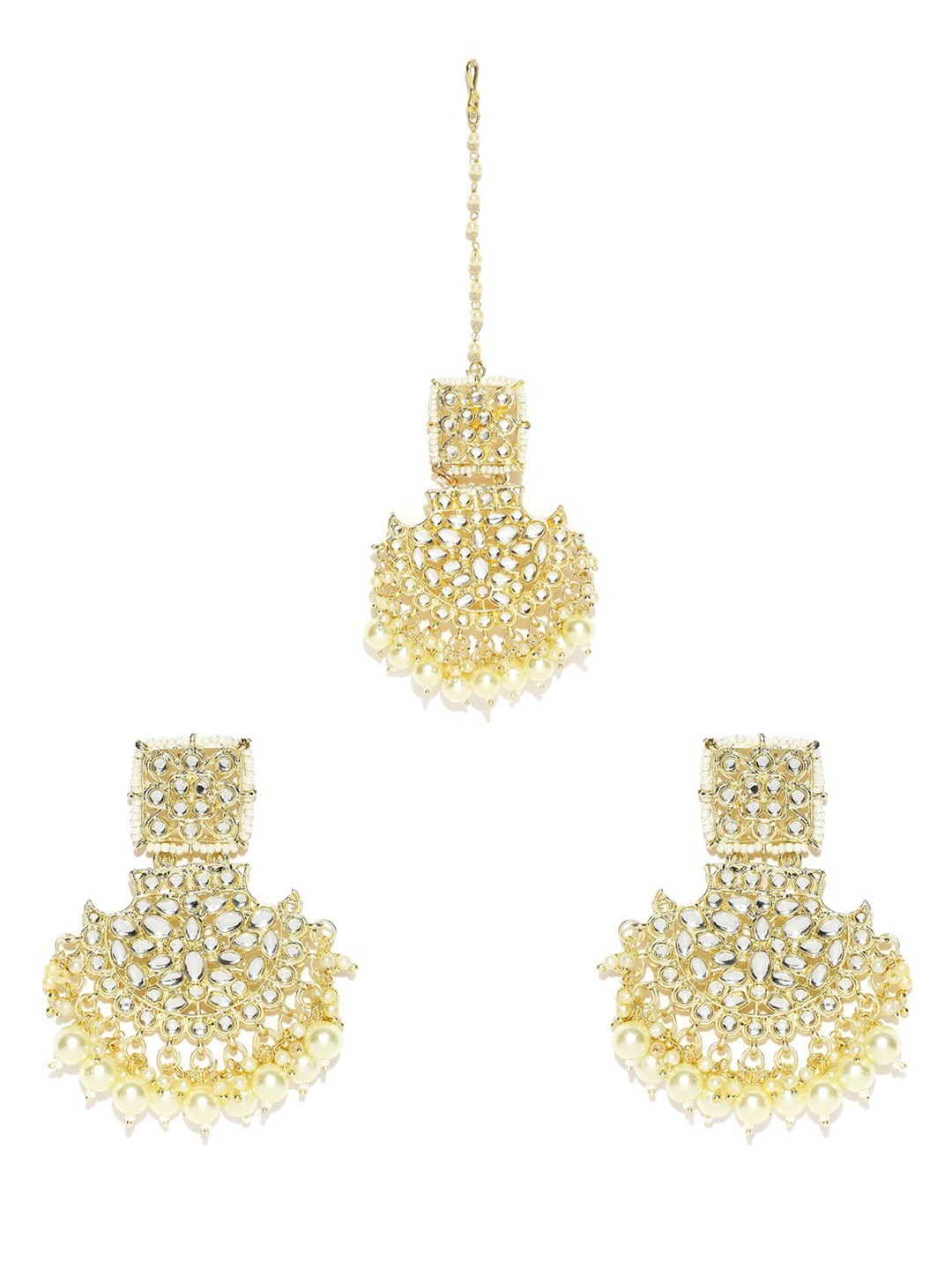 

MANATH Kundan Studded Jewellery Set, Gold