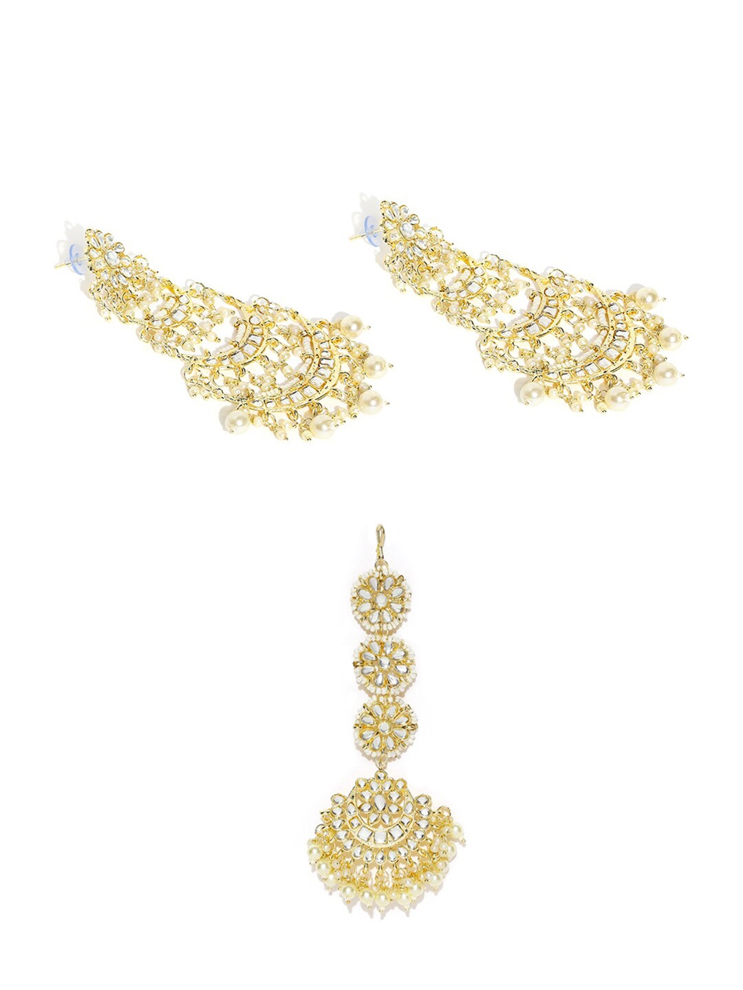 

MANATH Kundan Studded Jewellery Set, Gold