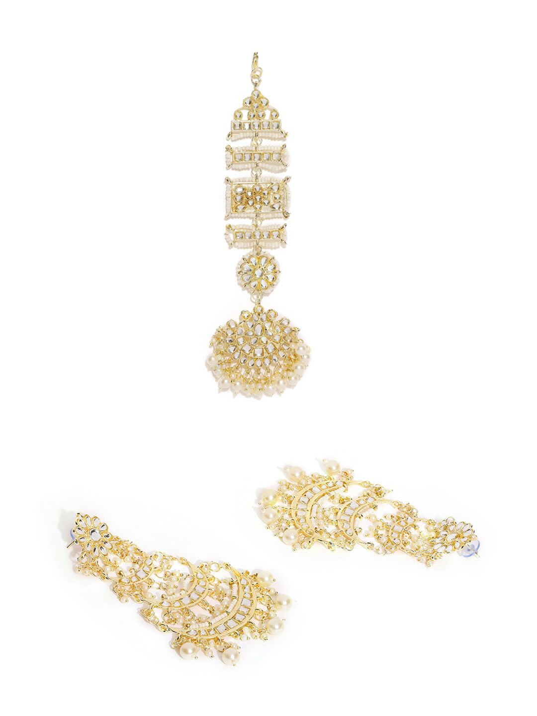 

MANATH Kundan Stone Studded Jewellery Set, Gold