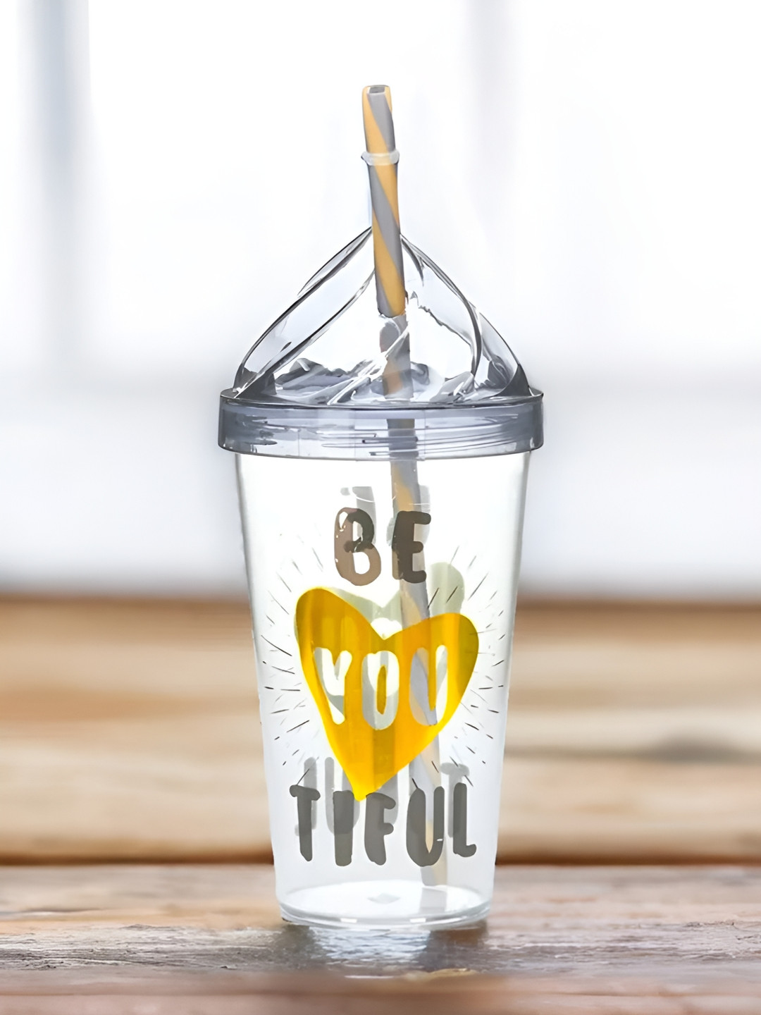 

Athome by Nilkamal Yellow Single Printed Water Bottle 660 ml