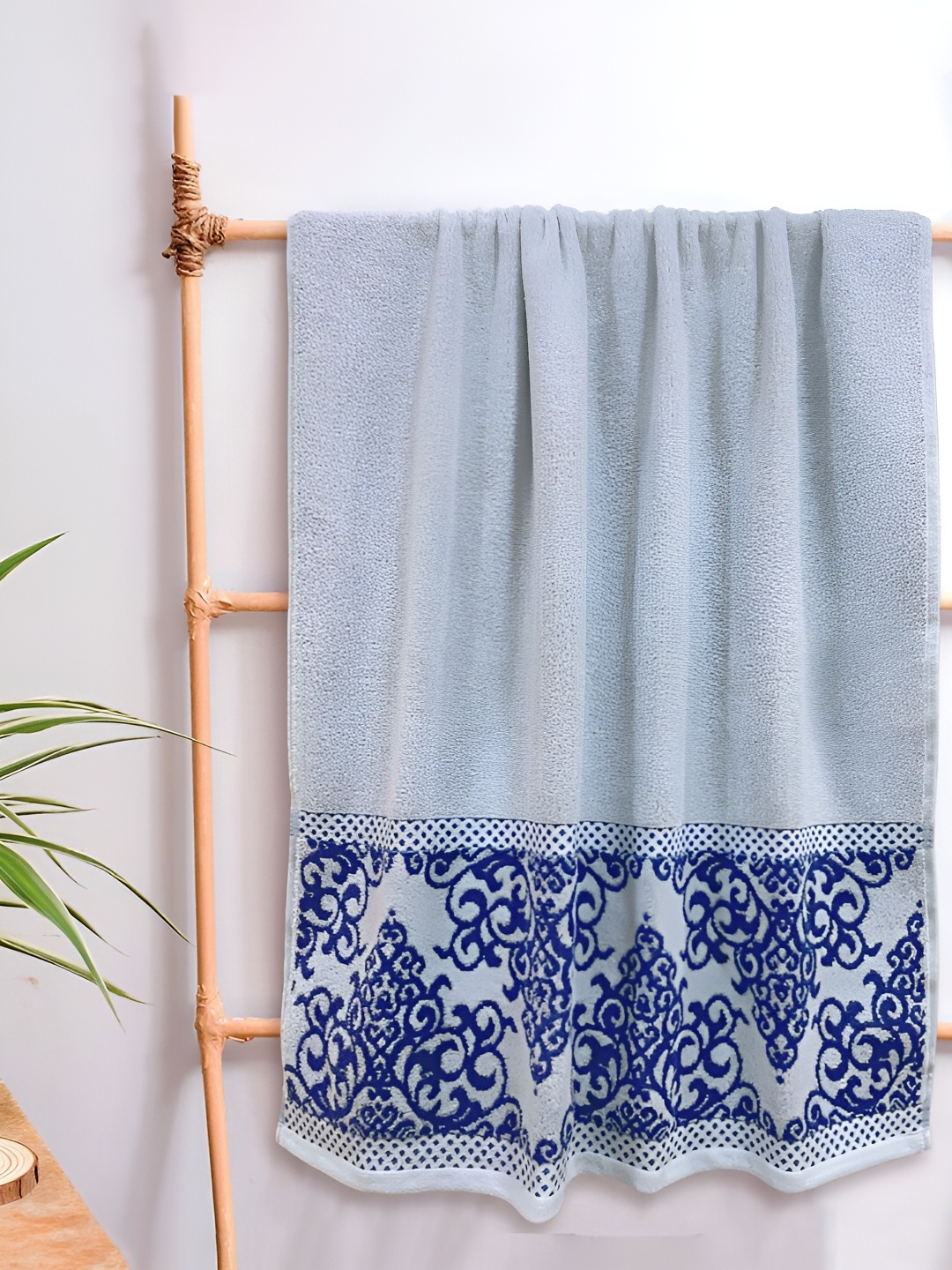 

Sassoon Wedelia Turquoise Blue Printed Cotton Bath Towel