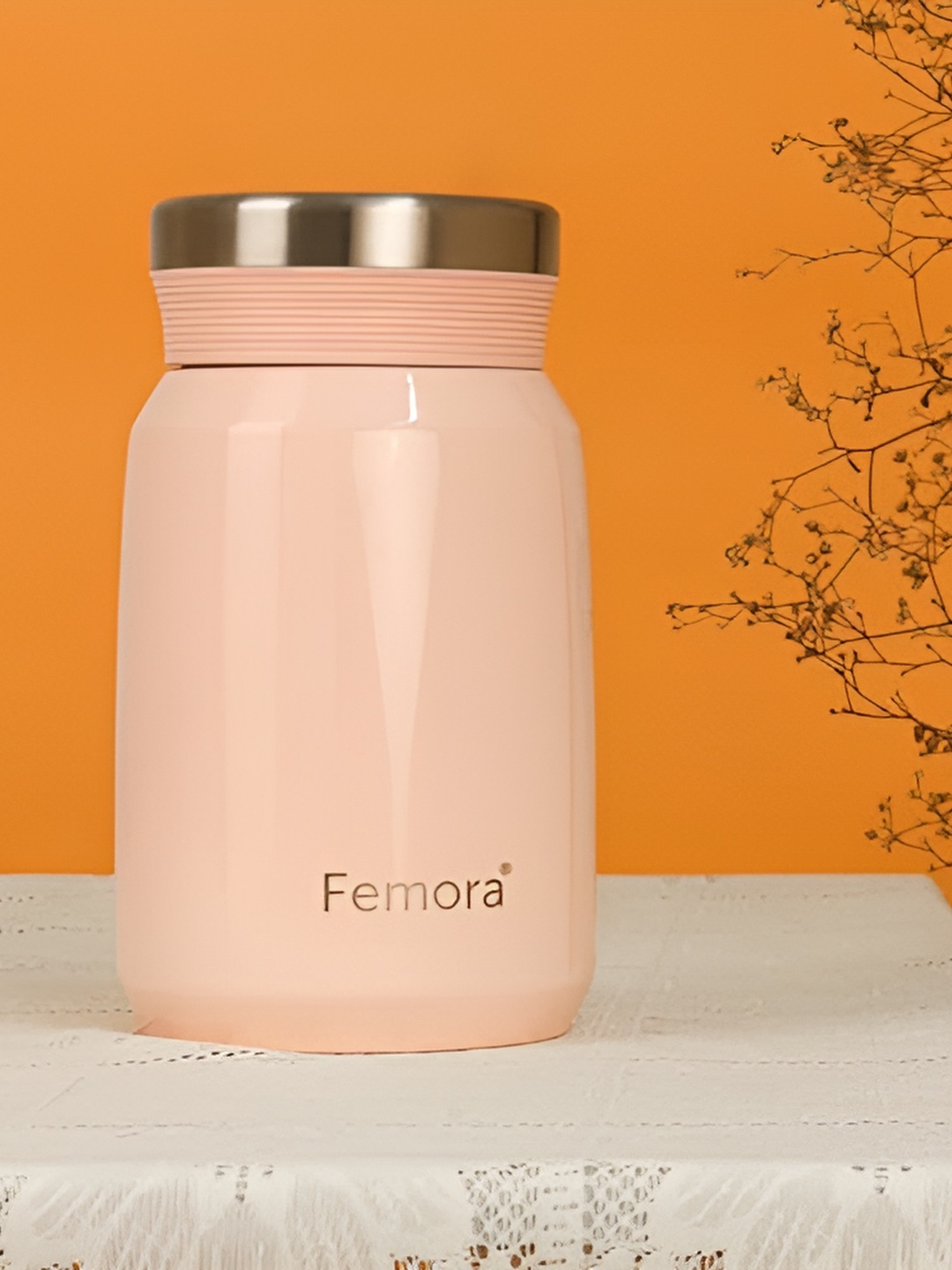 

Femora Pink Thermosteel Double Wall Vacuum Water Bottle 500ml