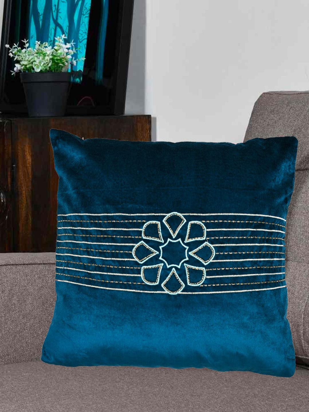 

Athome by Nilkamal Blue Embroidered Cushion Covers