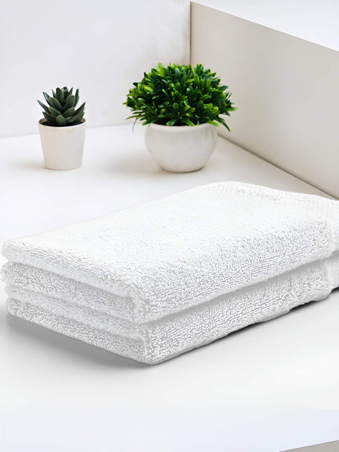 

SPACES White 2 Pieces 650 GSM Cotton Hand Towels
