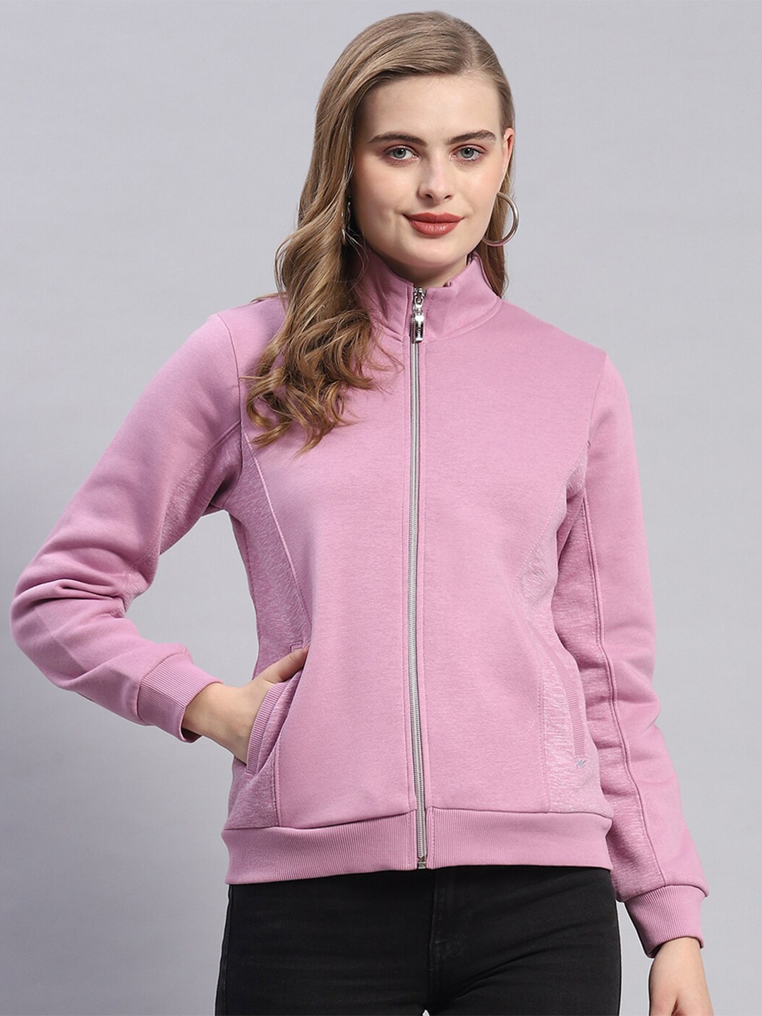 

Monte Carlo Long Sleeves Front-Open Sweatshirt, Purple