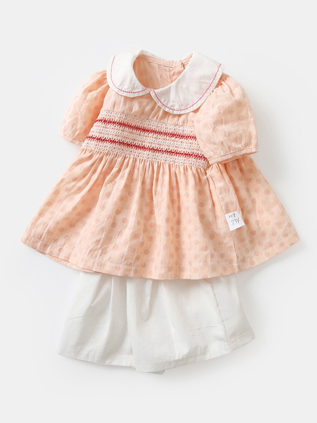 

StyleCast Girls Printed Pure Cotton Top With Shorts, Orange