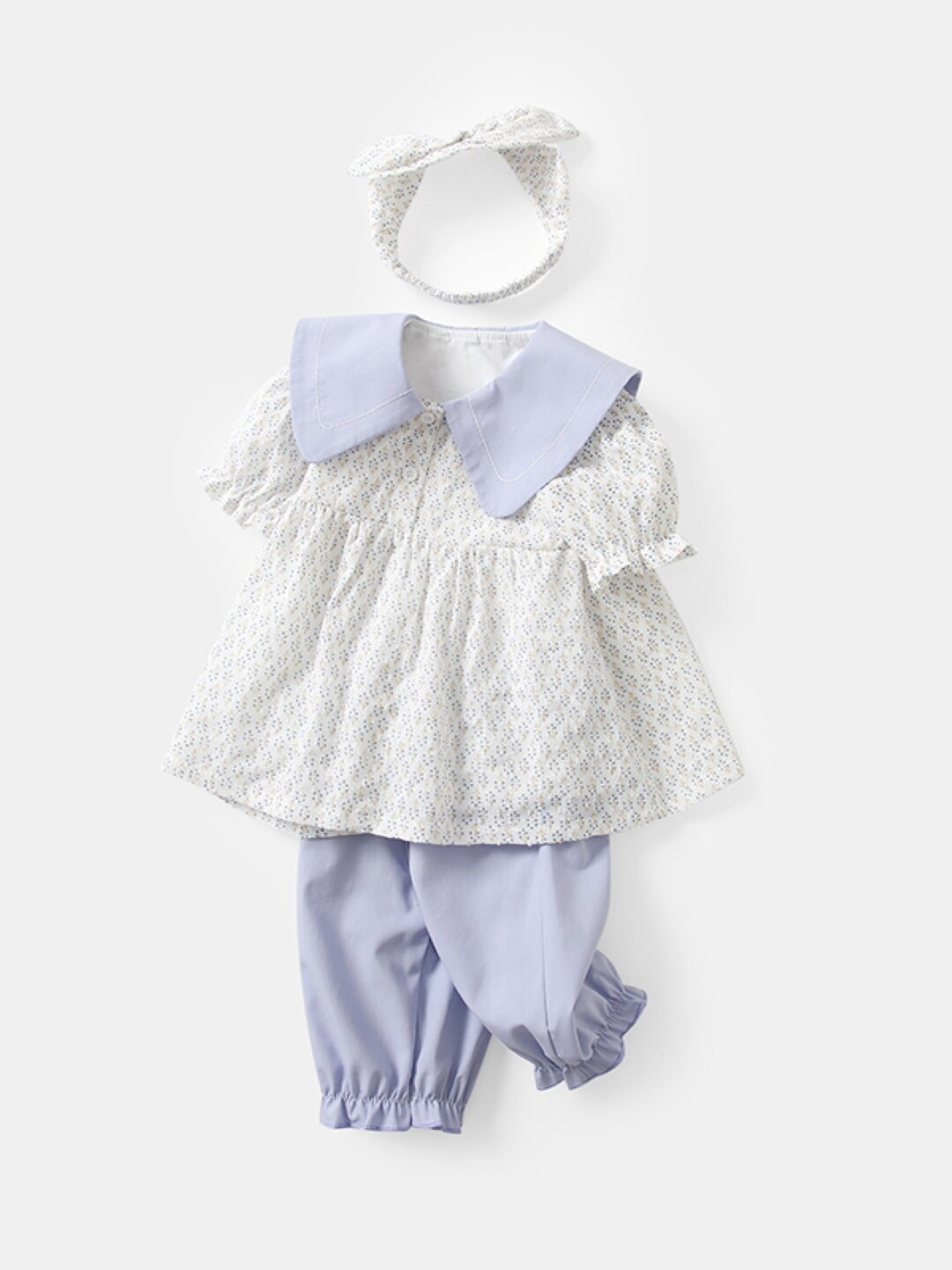 

StyleCast Girls White Printed Pure Cotton Top With Trouser