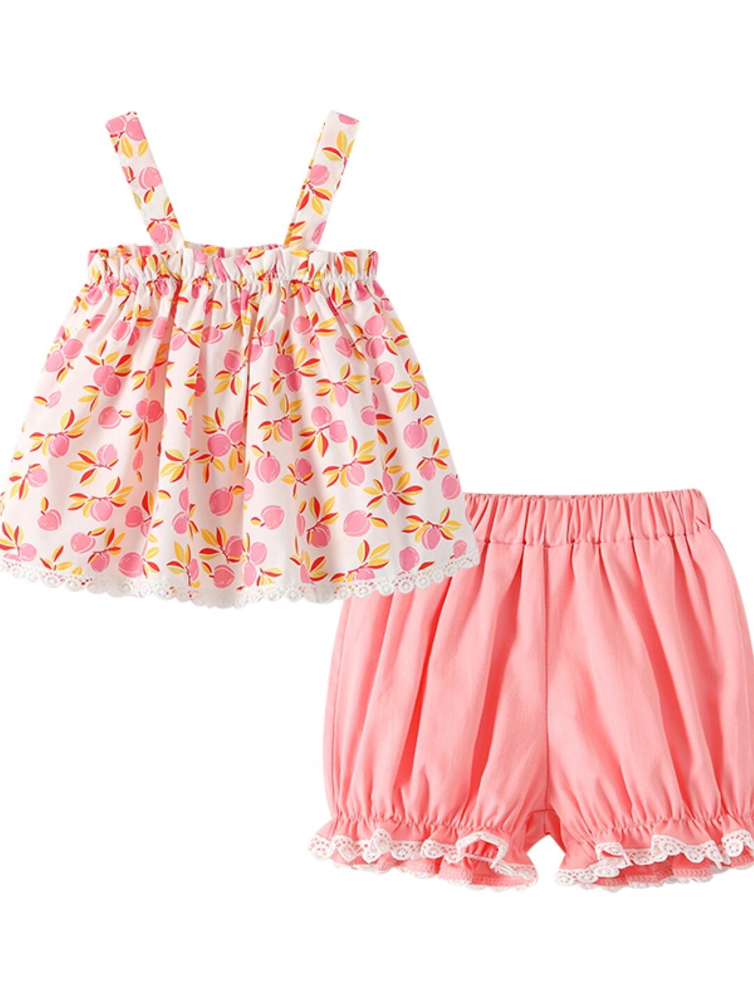 

StyleCast Girls White Floral Printed Top with Shorts