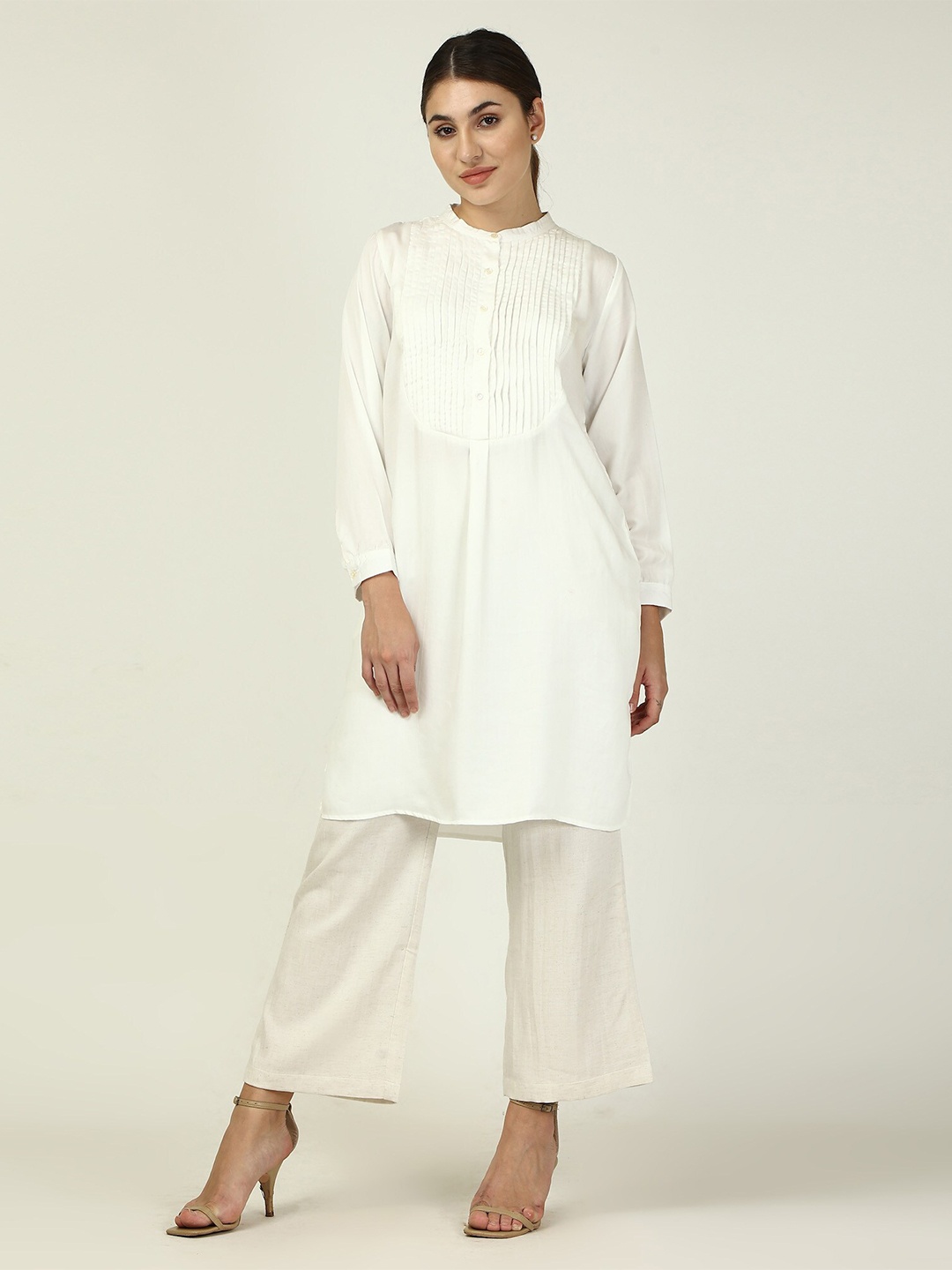 

Saltpetre Organic Cotton Kurta With Trouser, Cream