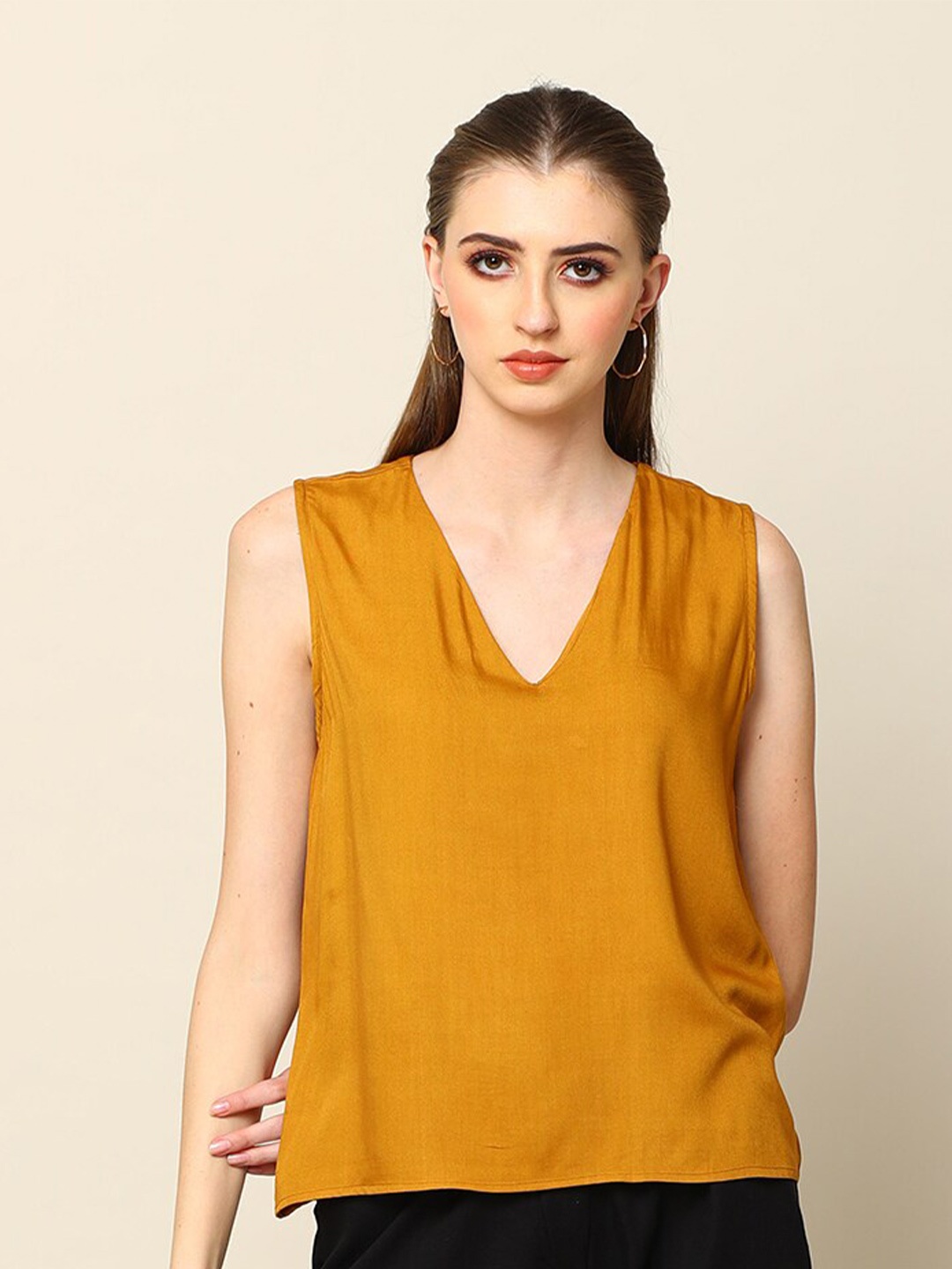 

Saltpetre V-Neck Modal Top With Trouser, Mustard