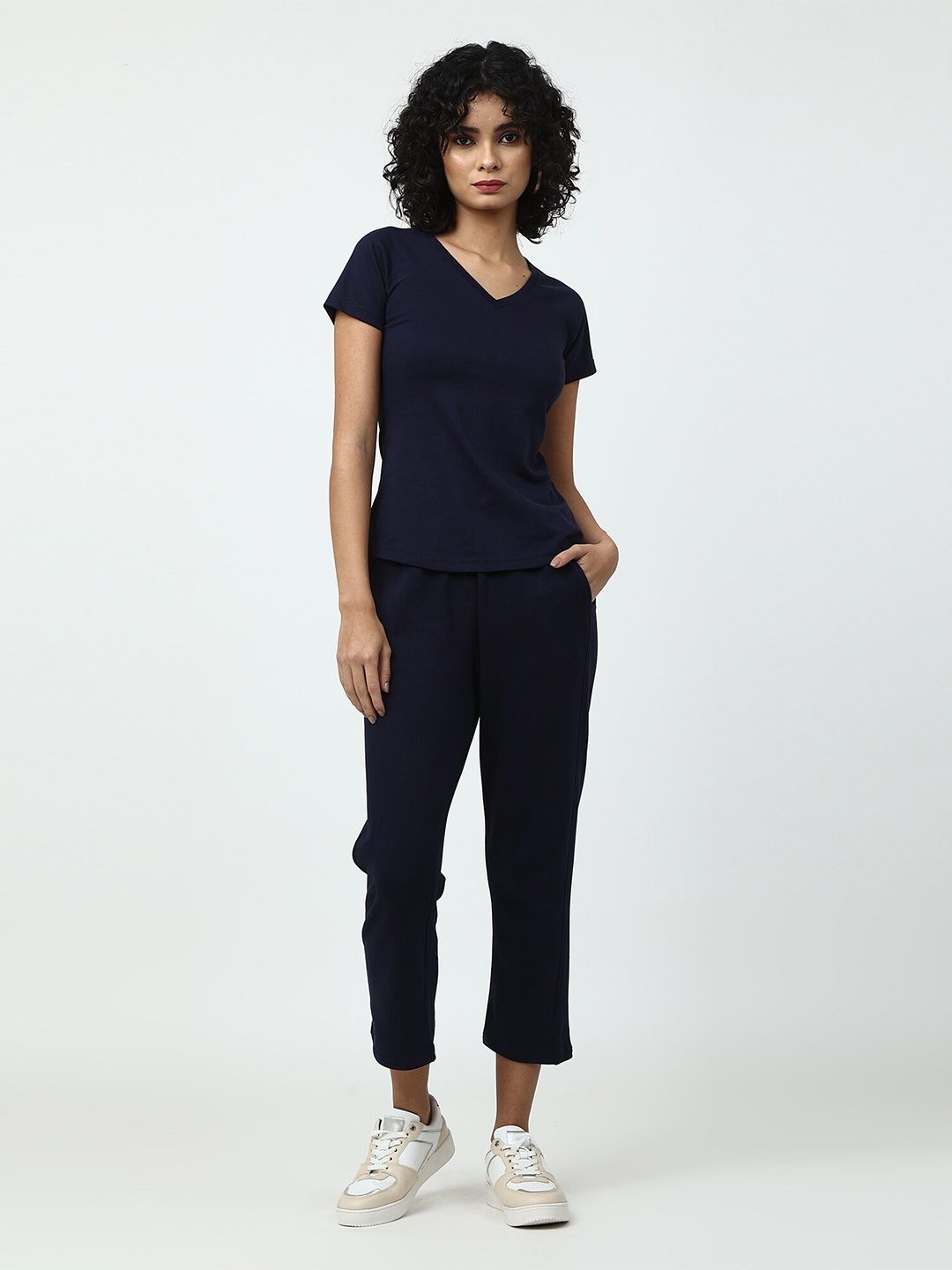 

Saltpetre Pure Cotton T-shirt With Trouser, Navy blue