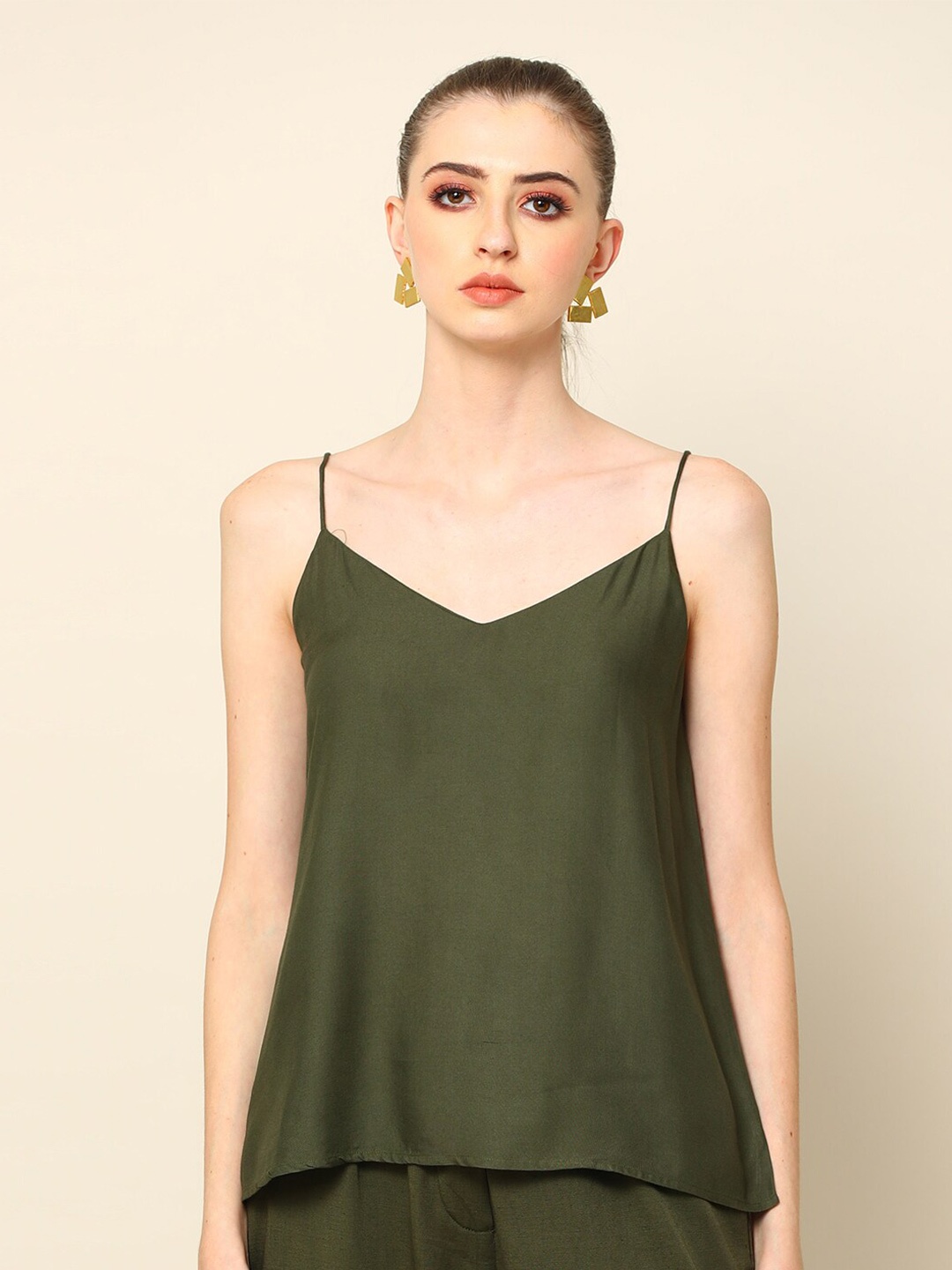 

Saltpetre Shoulder Straps Modal Top With Trouser, Olive
