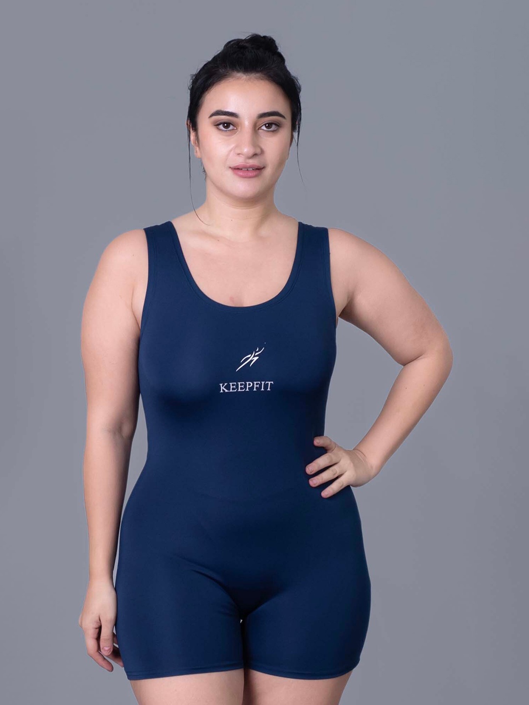 

Keepfit N9 Antibacterial Rapid Dry Sleeveless Legsuit, Navy blue