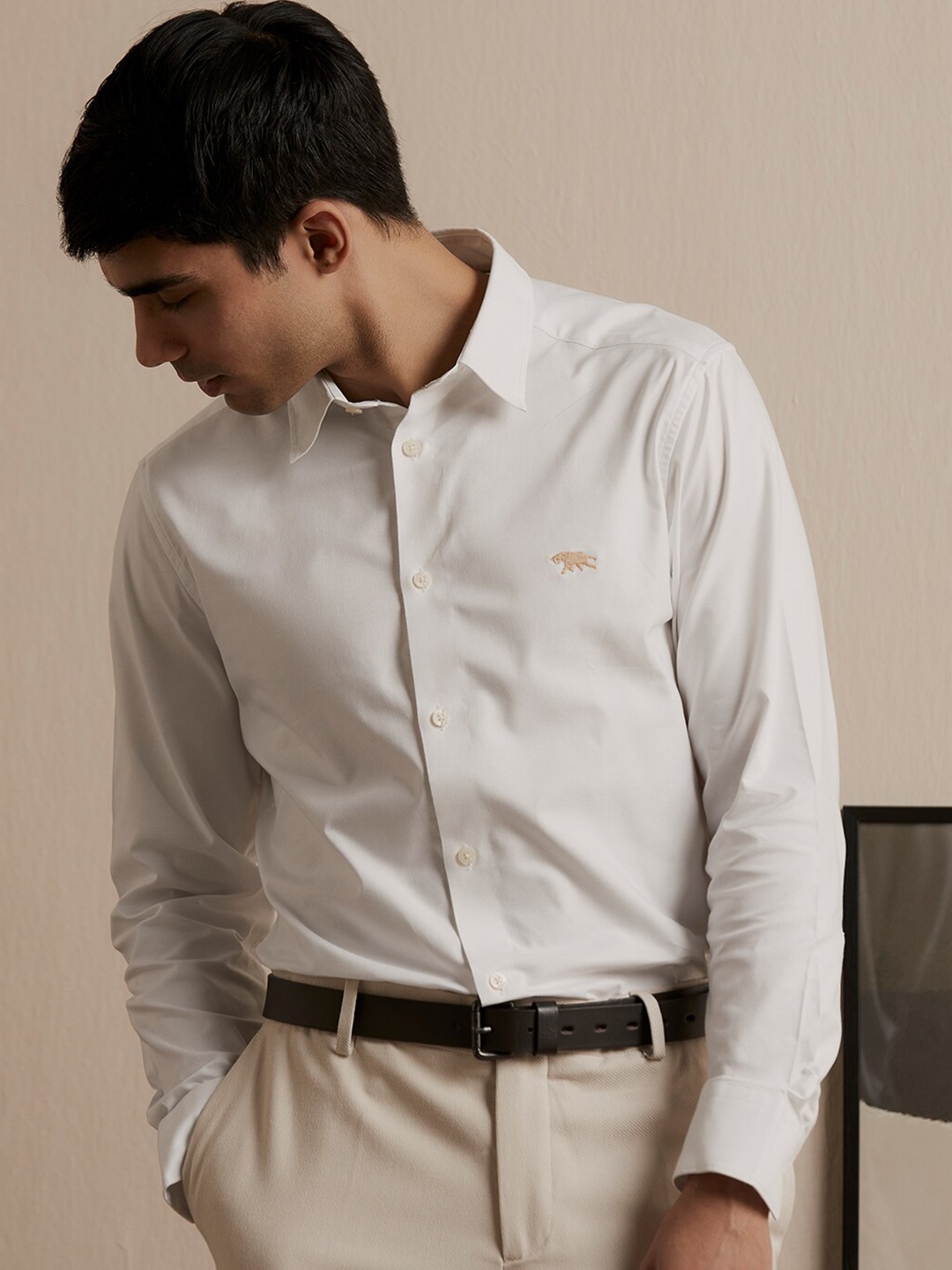 

Andamen Premium Spread Collar Cotton Slim Fit Formal Shirt, White