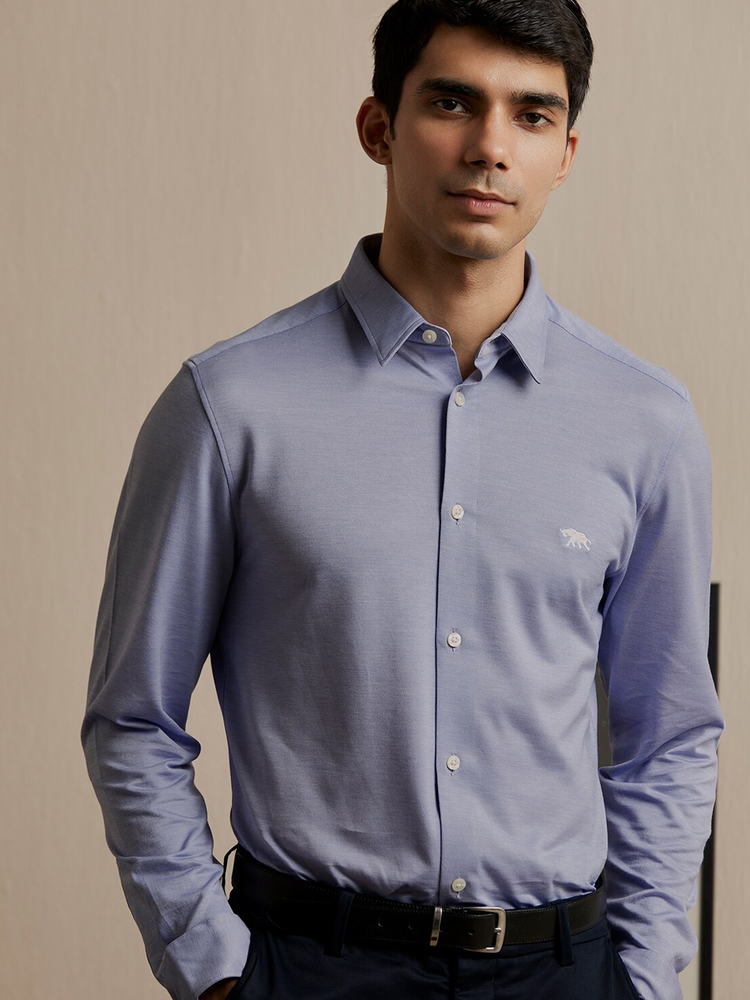 

Andamen Premium Spread Collar Cotton Formal Shirt, Blue