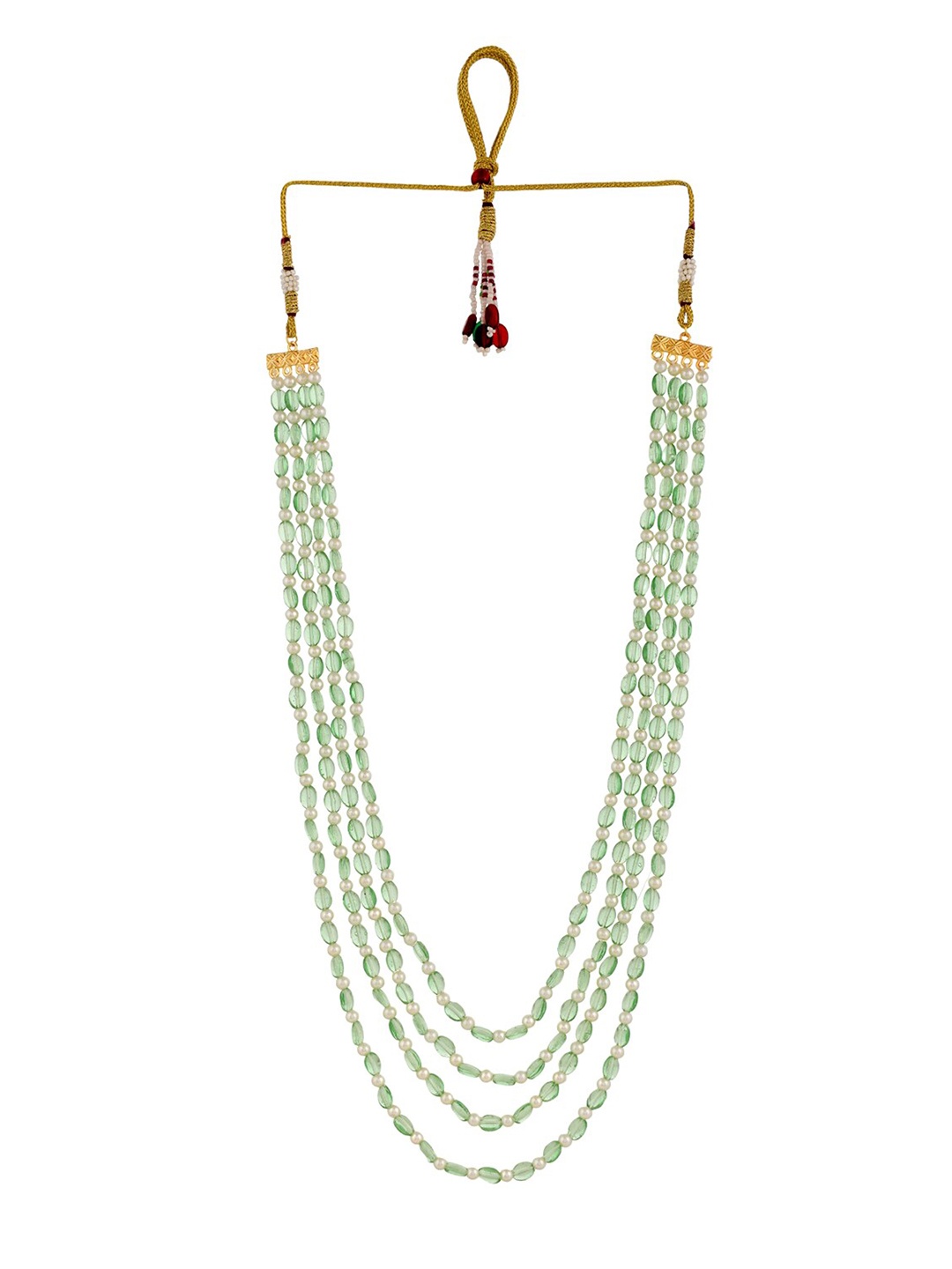 

Silvermerc Designs Pearl Beaded Layered Necklace, Sea green