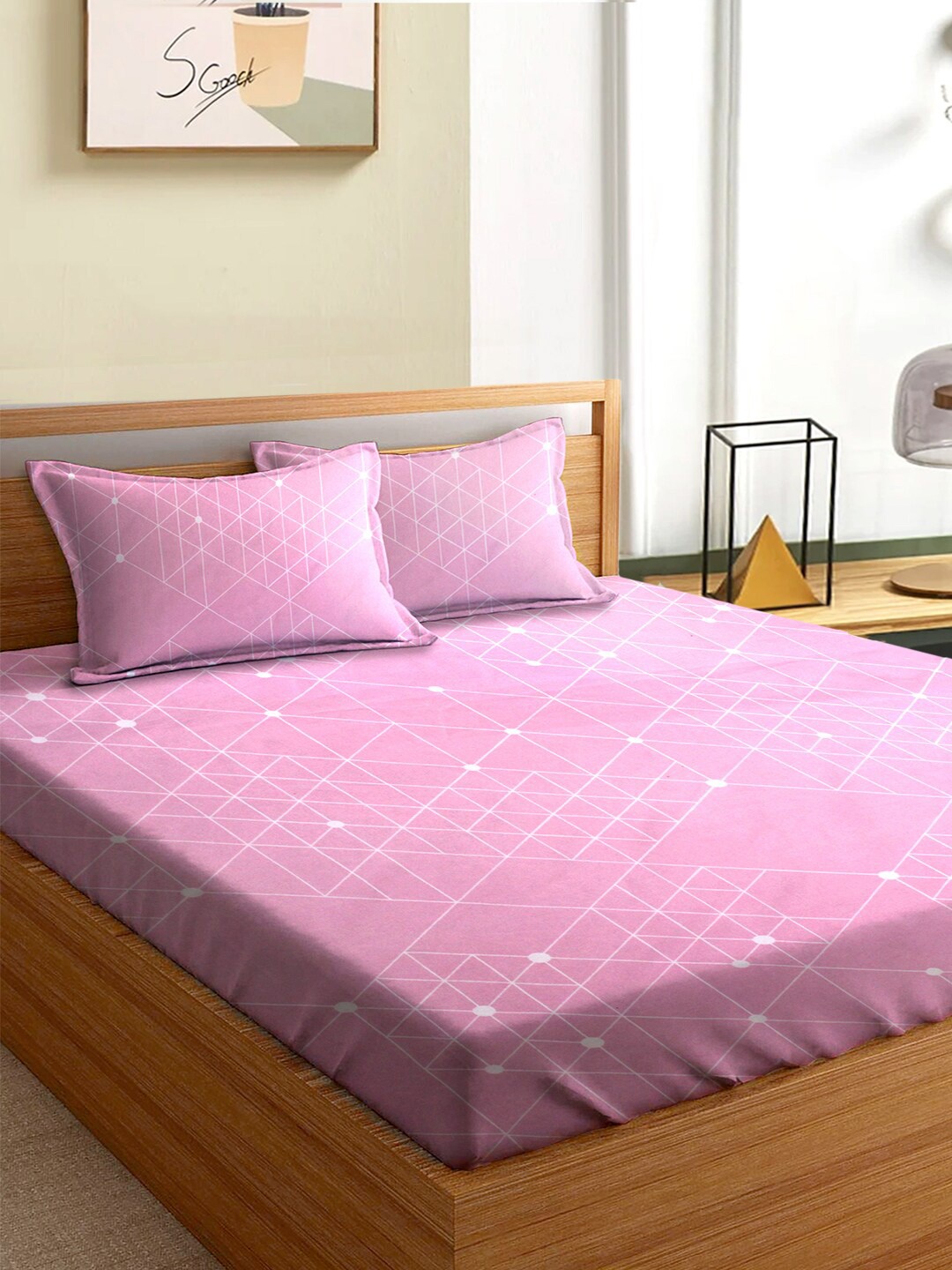 

Aura Brown Ethnic Motifs 180 TC Queen Bedsheet with 2 Pillow Covers