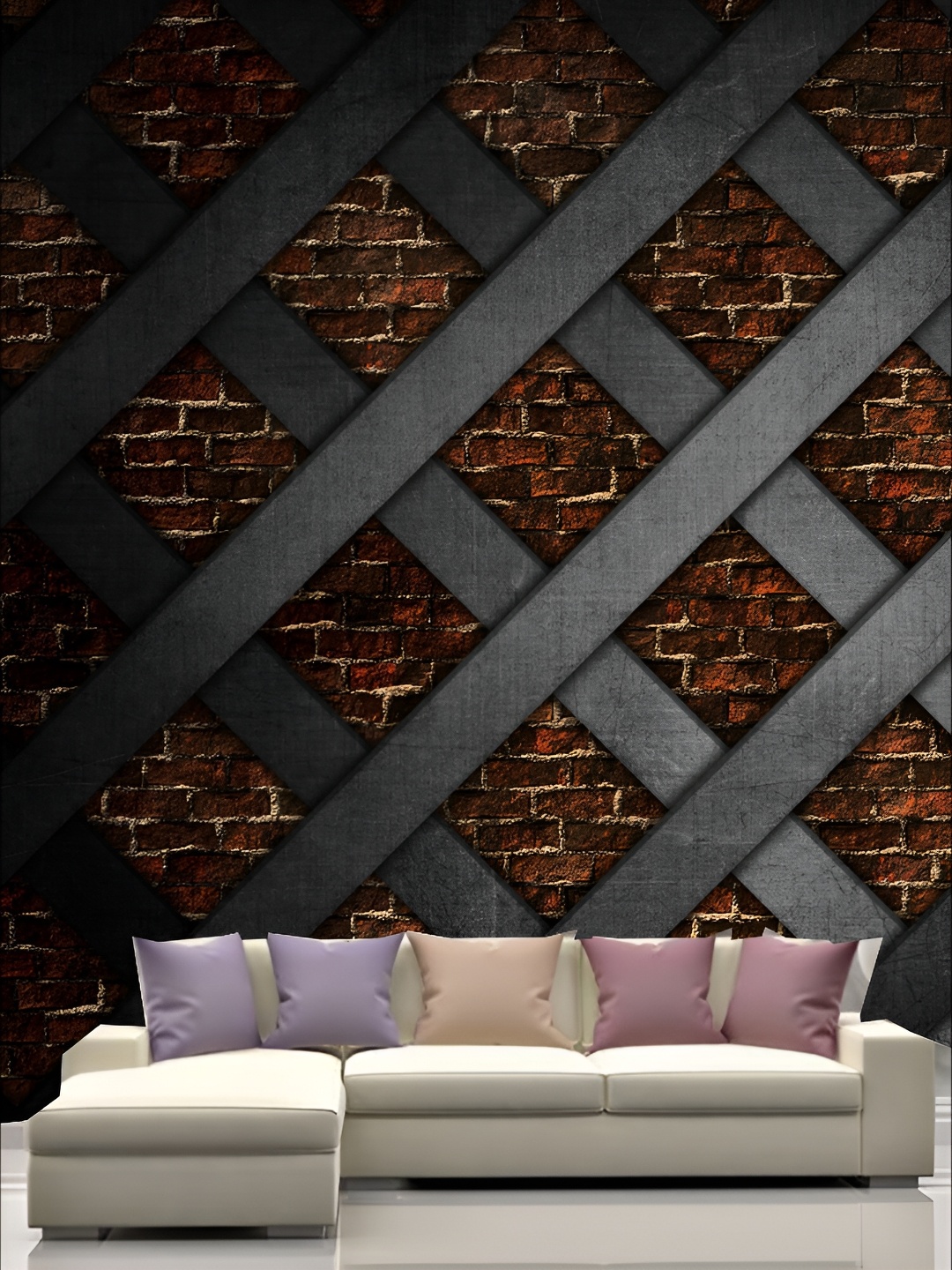 

KSHIRSA Black Printed Self-Adhesive Removable Wallpaper