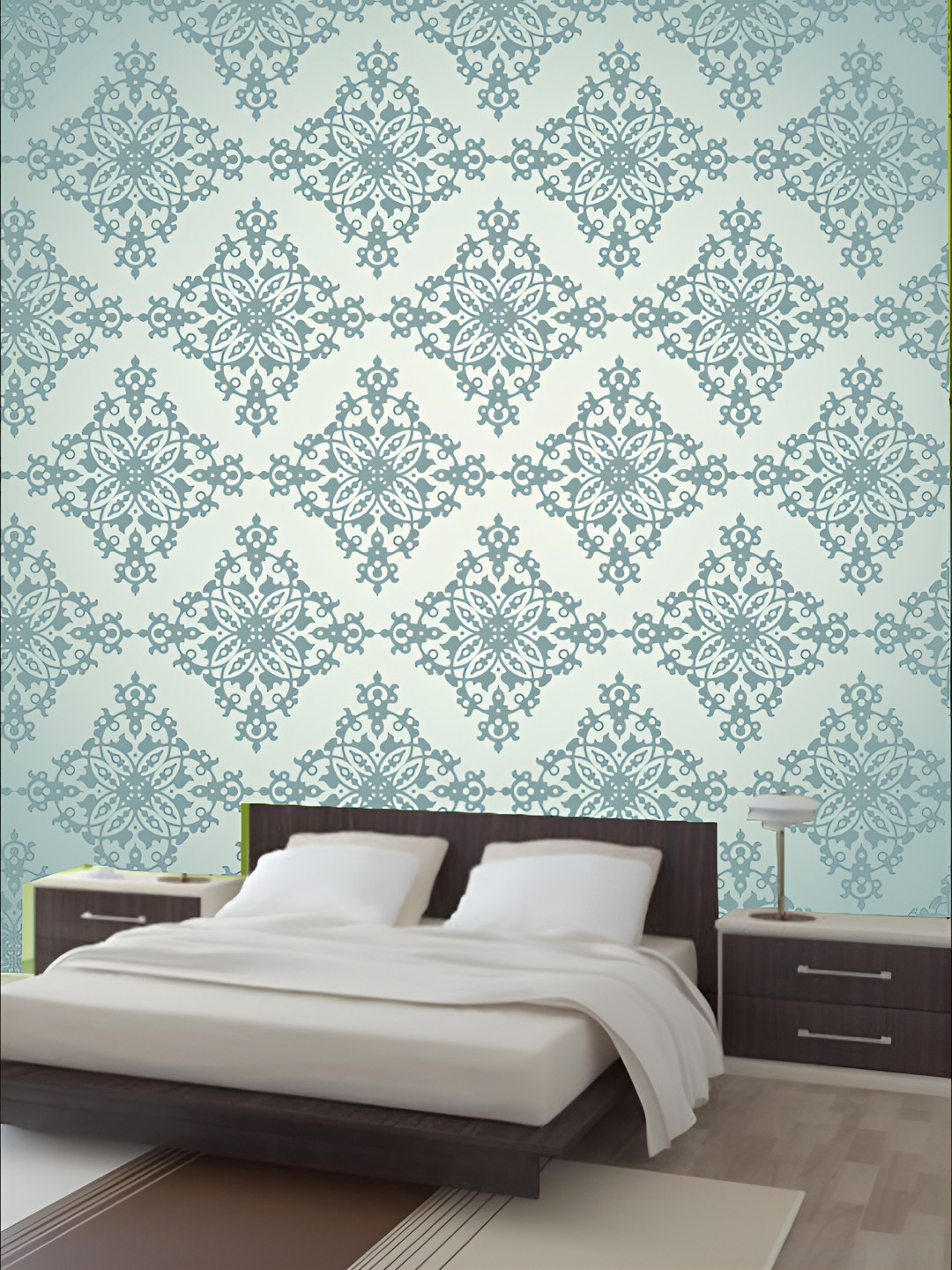 

KSHIRSA Blue & Grey Printed Self-Adhesive Laminated Wallpaper