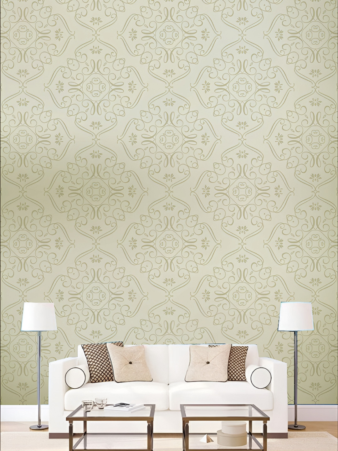 

KSHIRSA Beige Printed Self-Adhesive Laminated Wallpaper