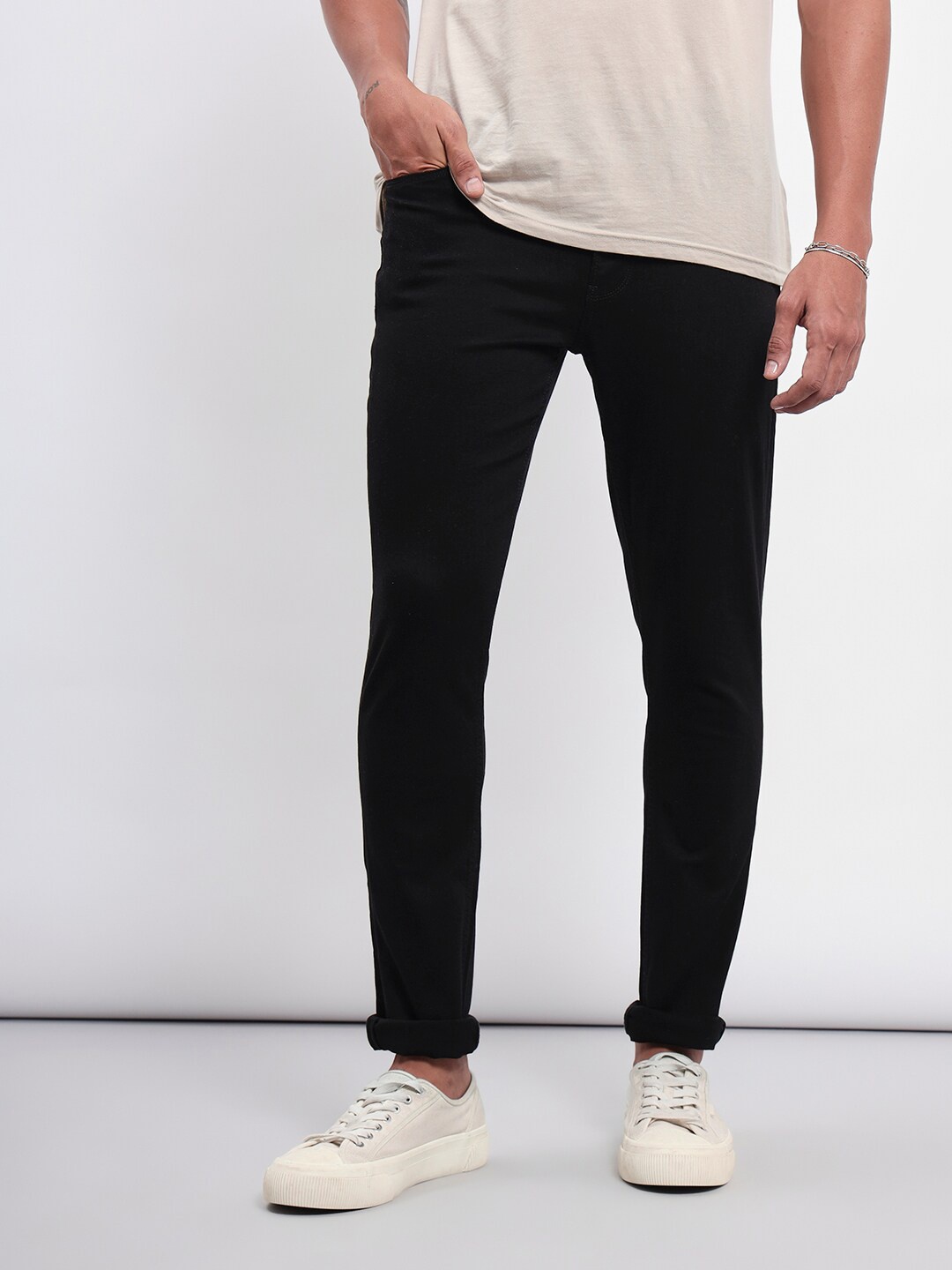 

Lee Men Bruce Skinny Fit Stretchable Jeans, Black
