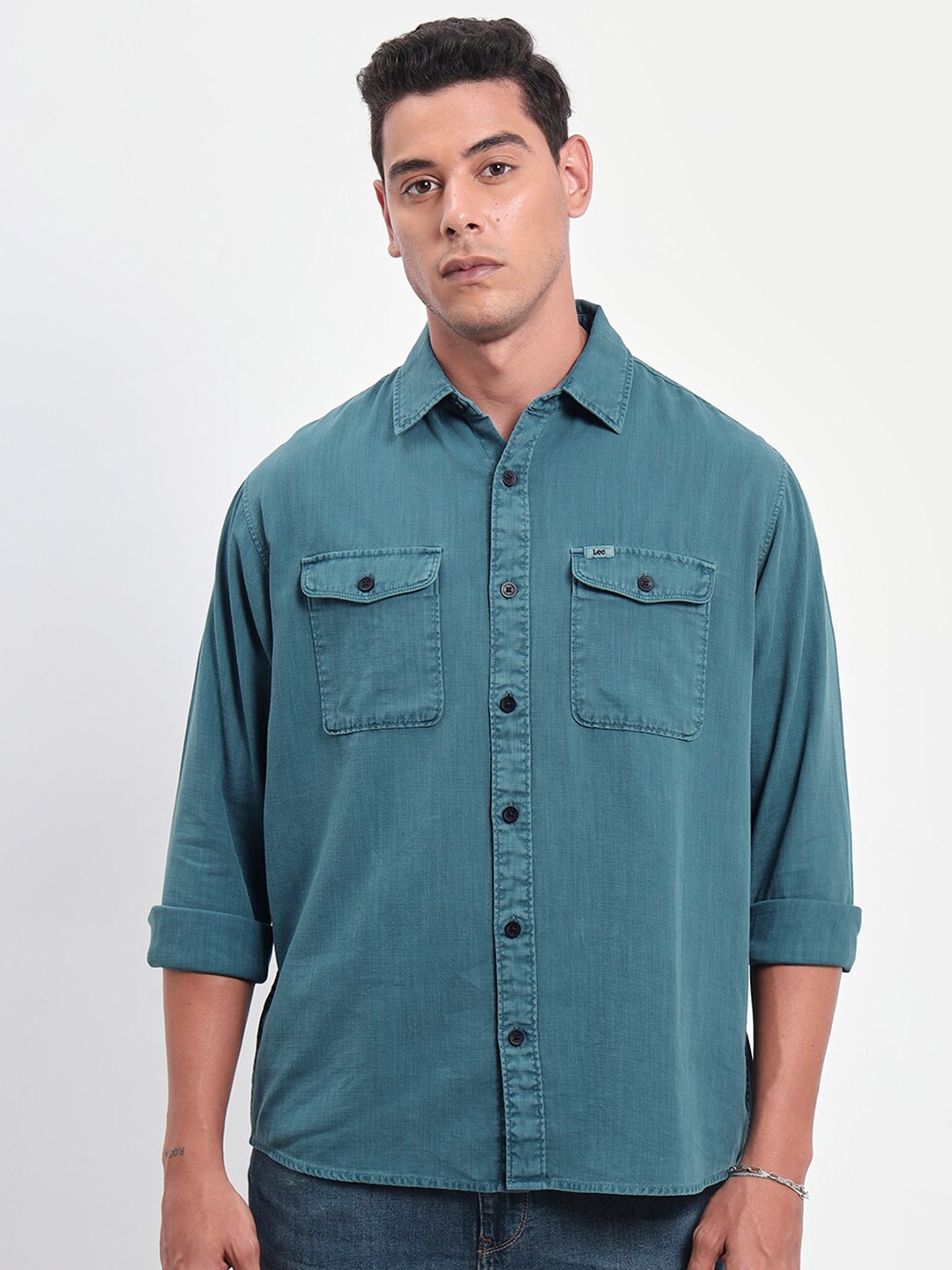 

Lee Relaxed Fit Twill weave Shirt, Blue