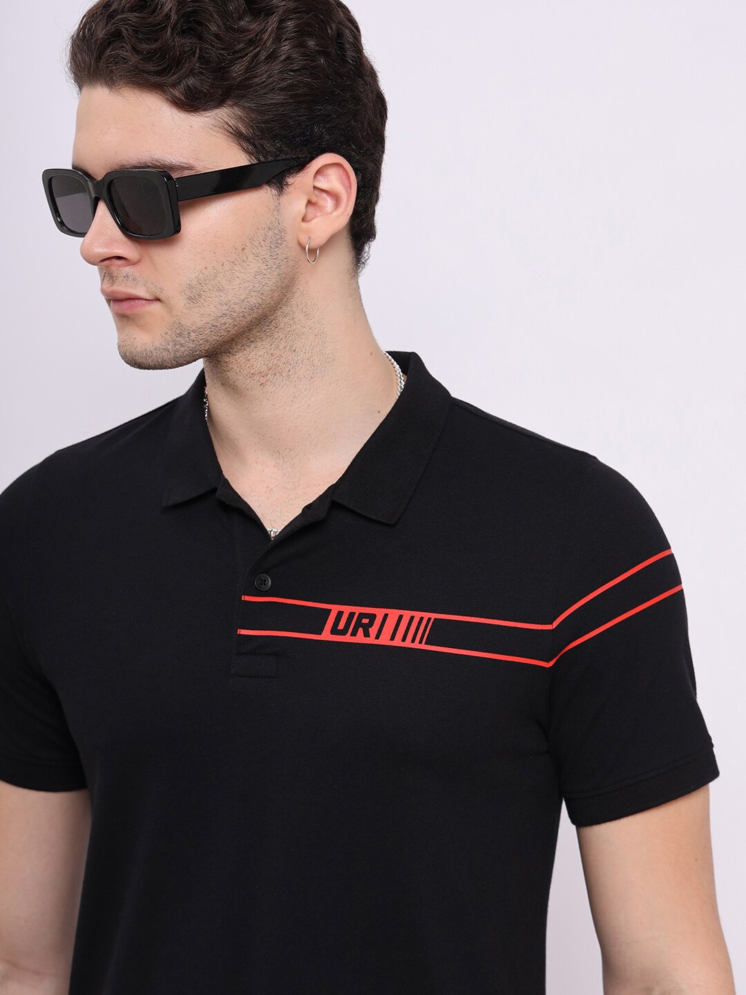 

Lee Polo Collar Slim Fit Cotton T-Shirt, Black
