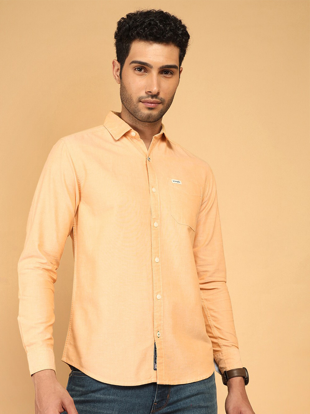 

Wrangler Oxford Weave Regular Fit Pure Cotton Shirt, Yellow