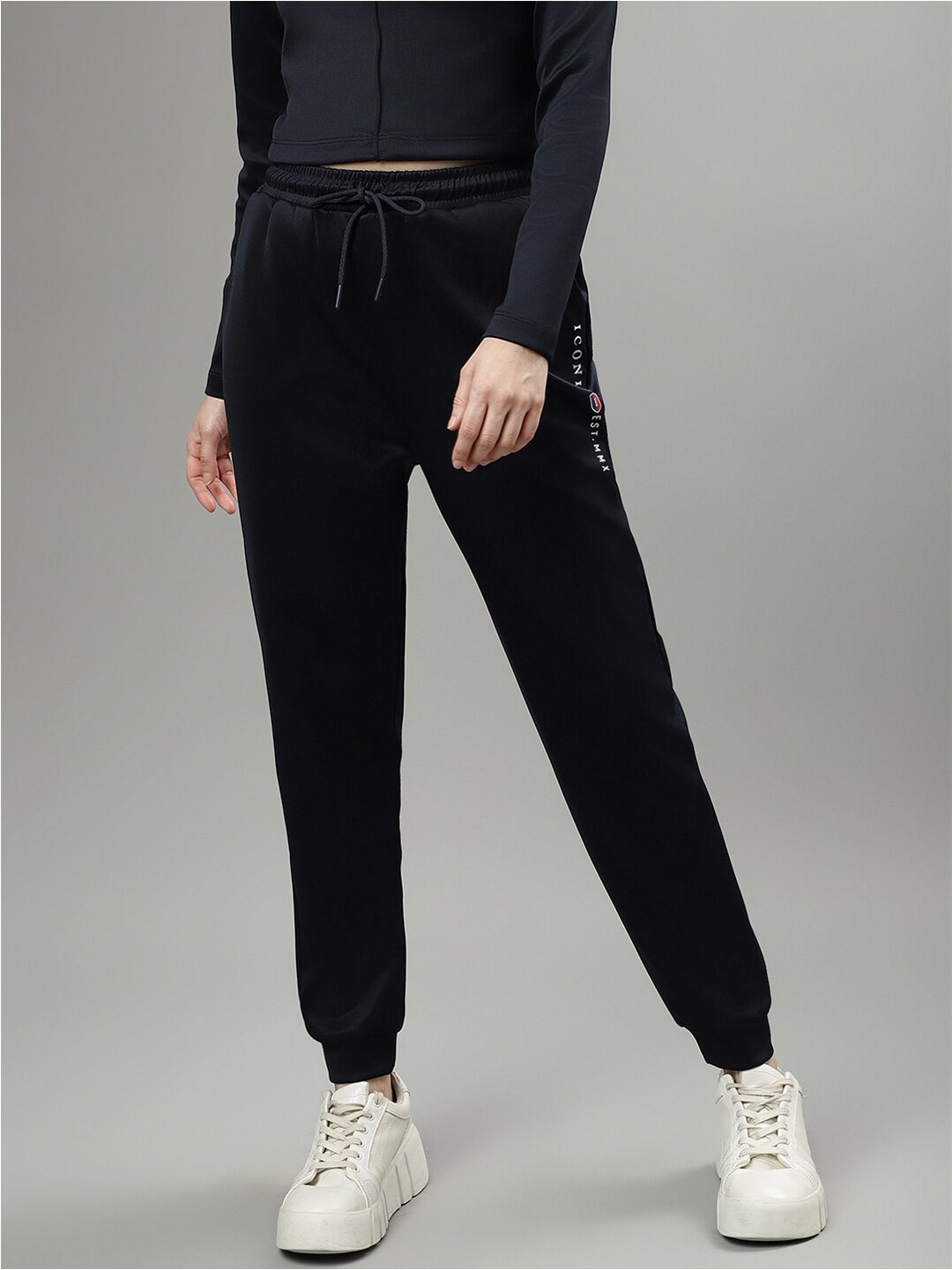 

Iconic Women Mid-Rise Joggers, Navy blue