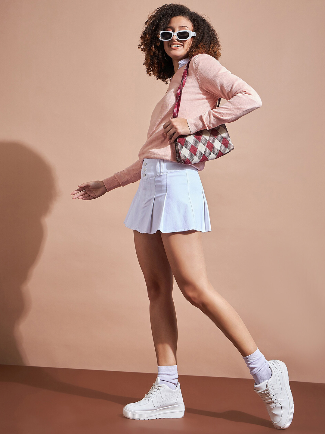 

BAESD Round Neck Cotton Pullover, Peach