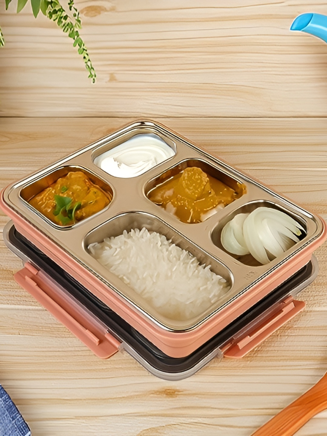 

Femora Pink Stainless Steel Dishwasher Safe Lunch Box