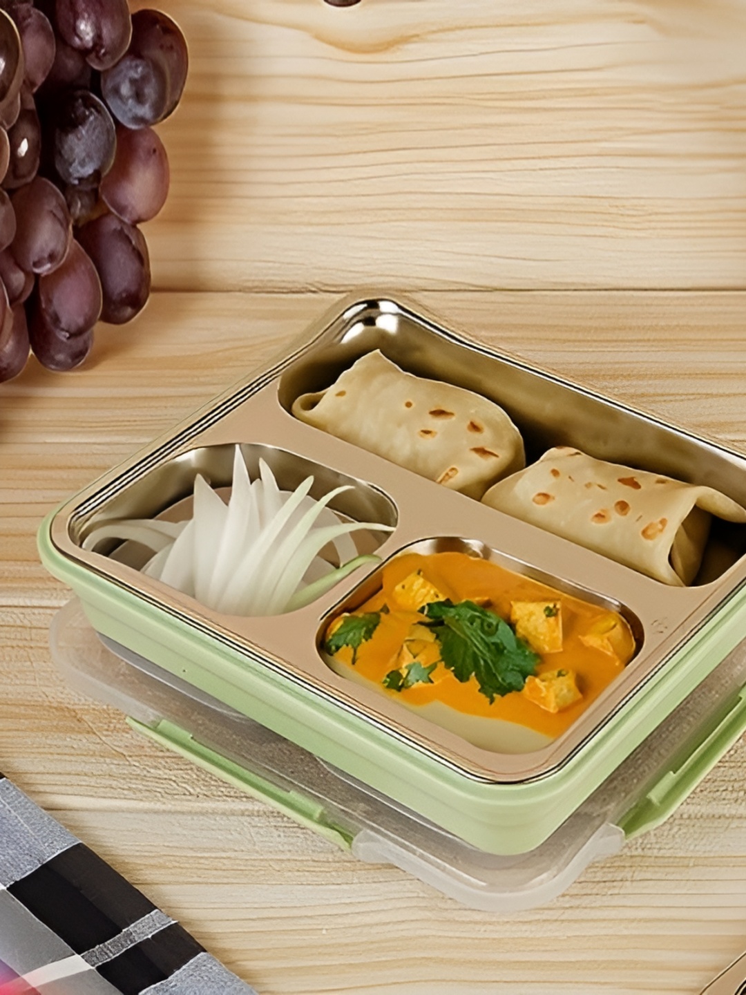 

Femora Green Stainless Steel Dishwasher Safe Lunch Box
