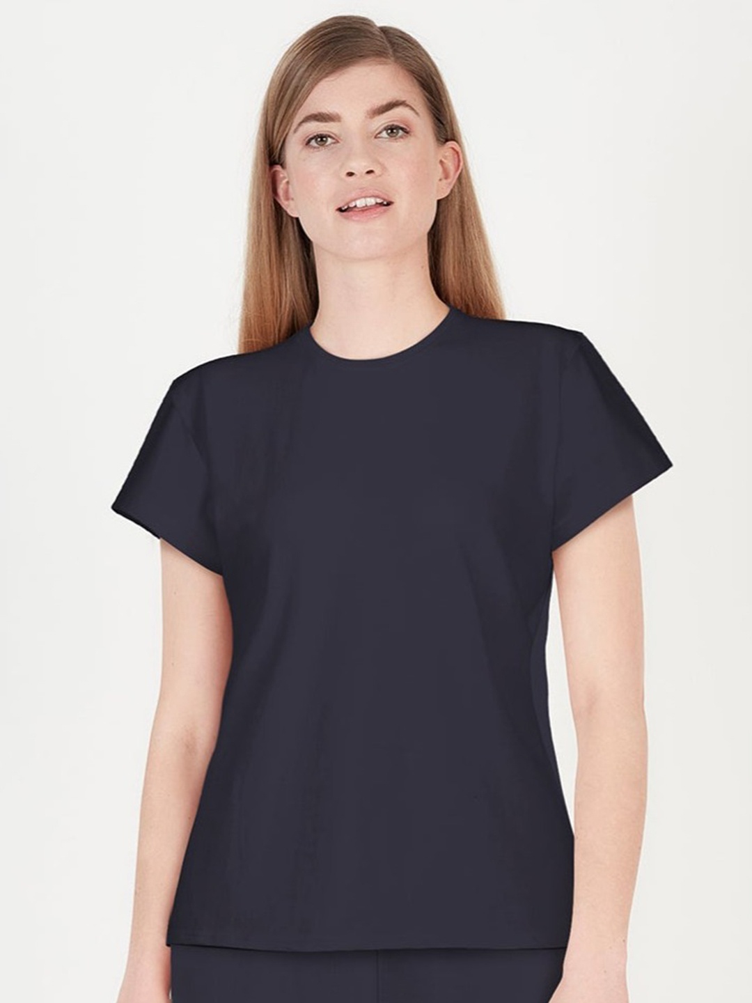 

Saltpetre Women Navy Blue Organic Cotton T-shirt