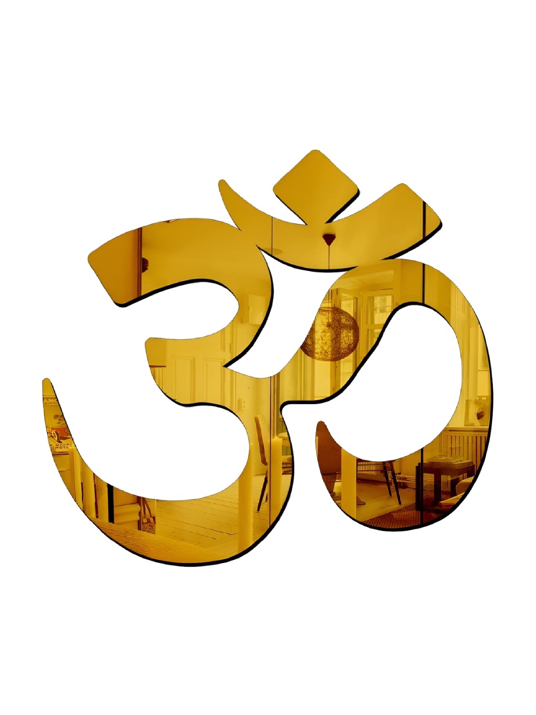 

VAH Kya Bat Hai !! Metallic-colored Shatterproof Acrylic Om Mirror Wall Sticker