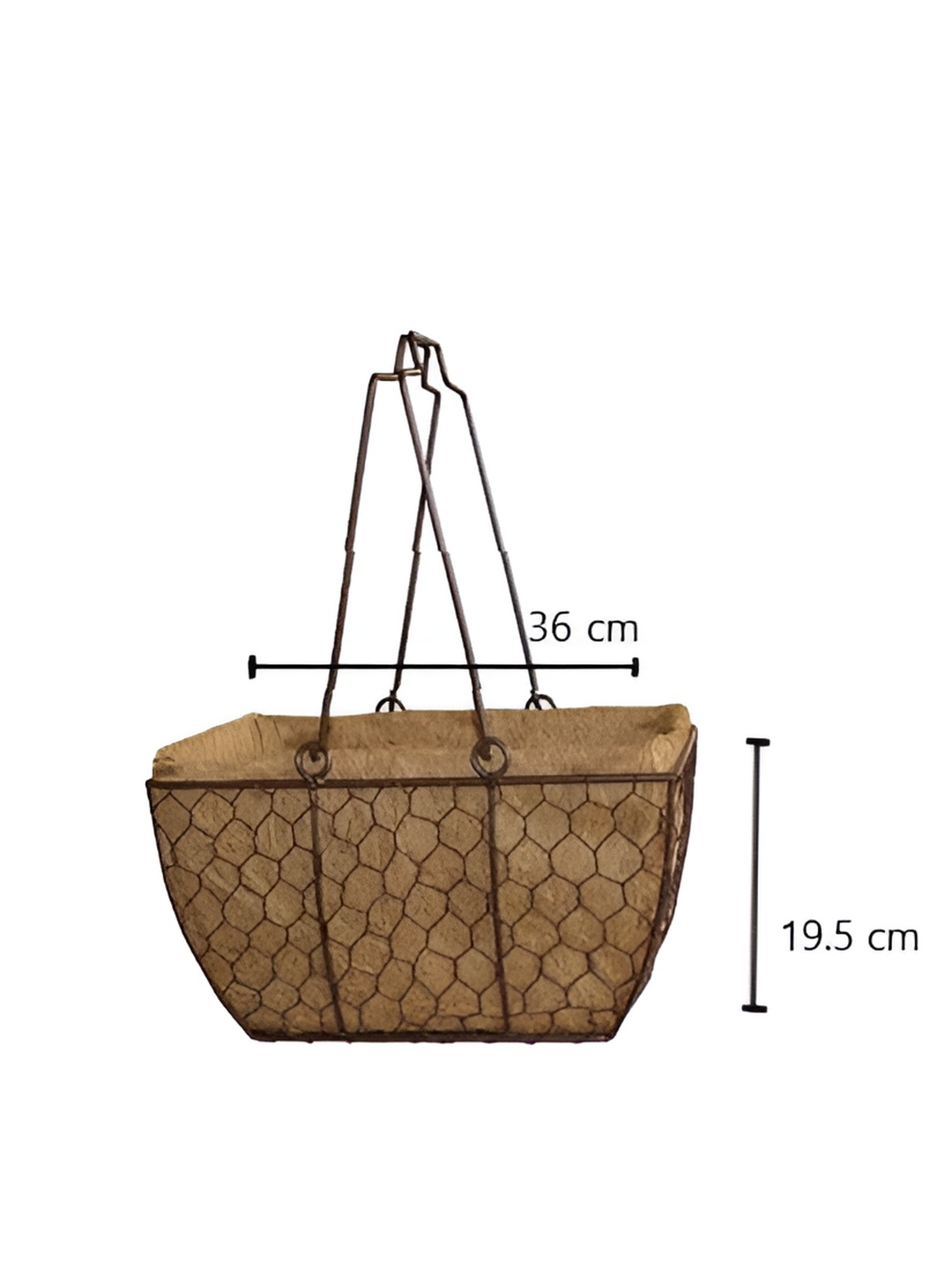 

Garden Deco Brown 2 Pieces Basket Cum Floor Planters With Detachable Handle