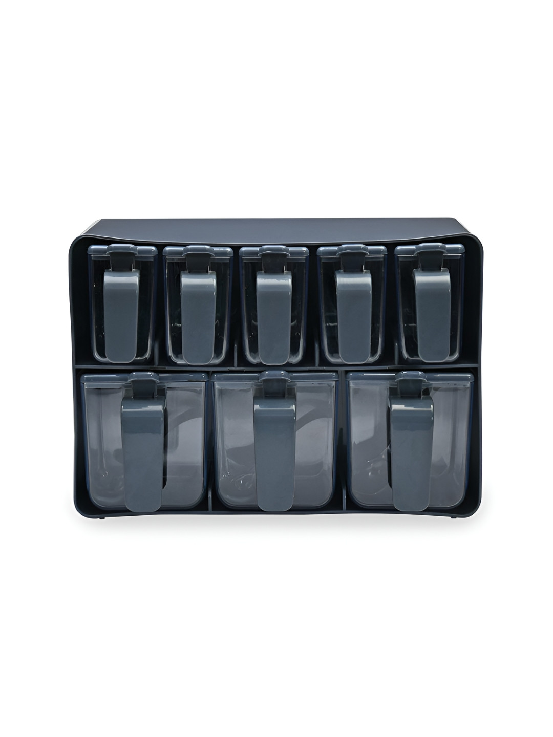

Athome by Nilkamal Grey 8 Pieces Spice Container 690 Ml Each