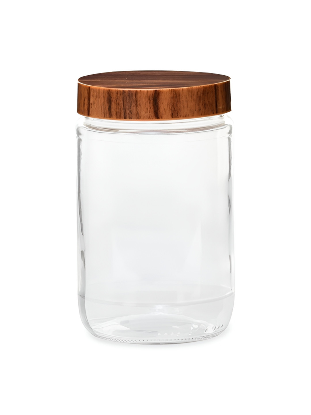 

Athome by Nilkamal Brown Transparent Glass Canister 660 Ml