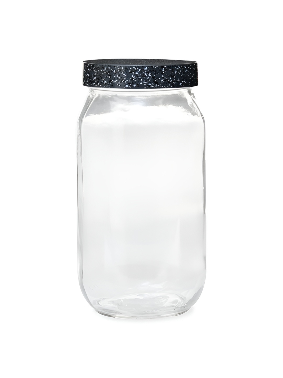 

Athome by Nilkamal Grey Glass Canister 1 L, Transparent