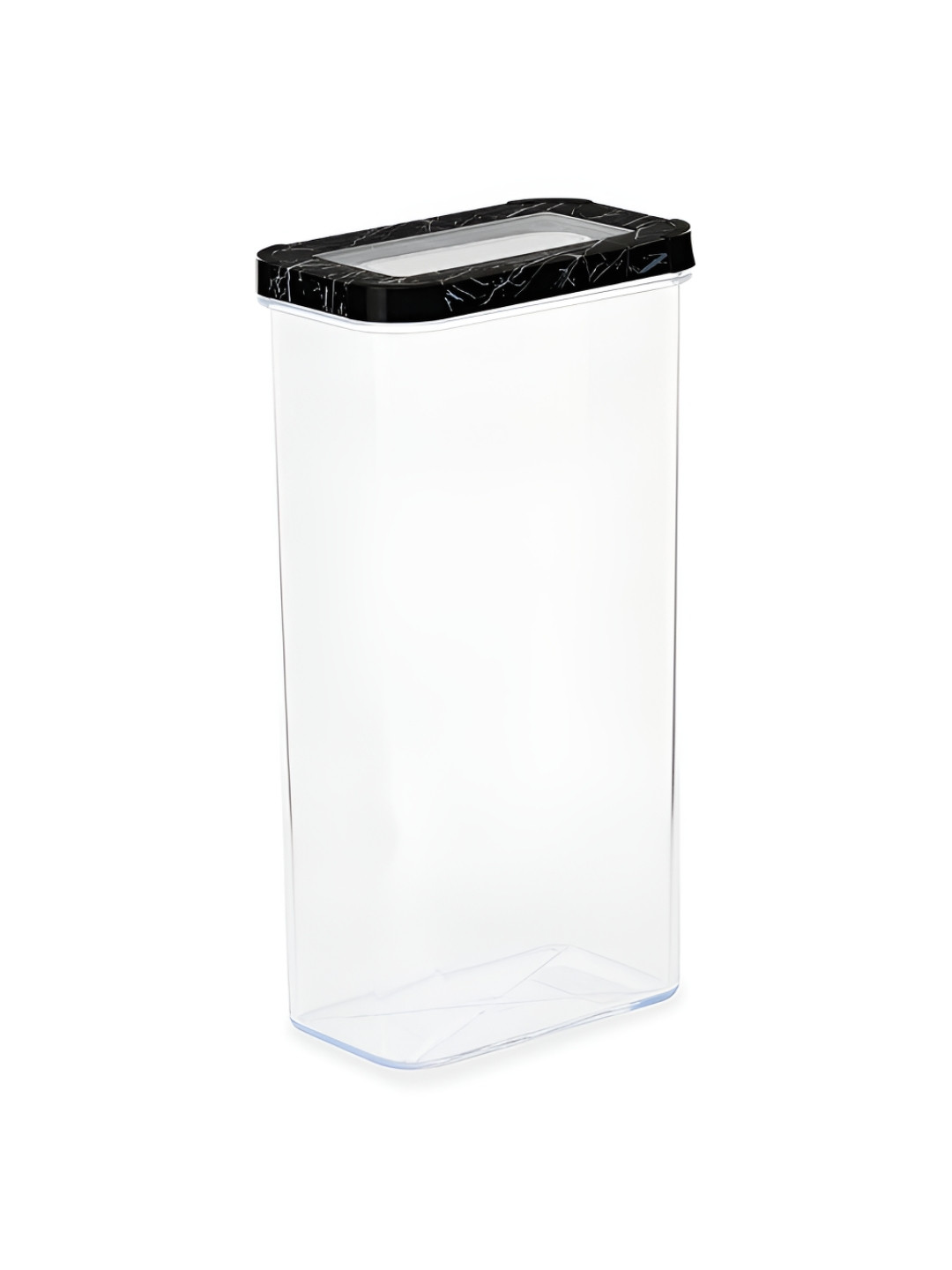 

Athome by Nilkamal Black Transparent Rectangular Canister 3 L