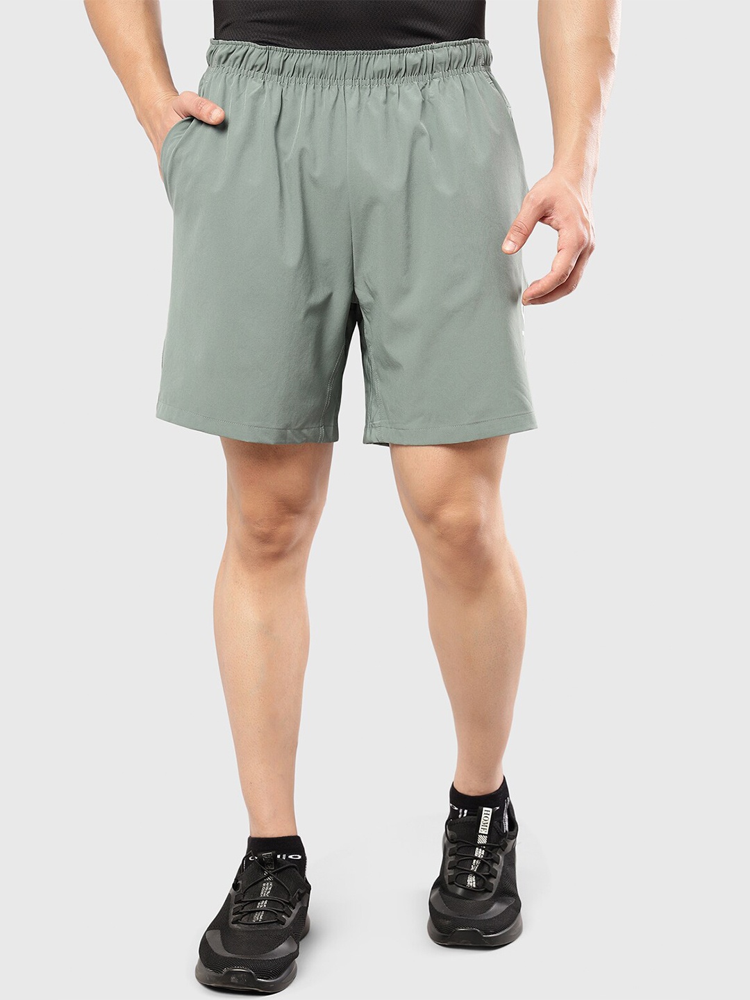 

FUAARK Mid Rise Above knee Length Sports Shorts, Olive