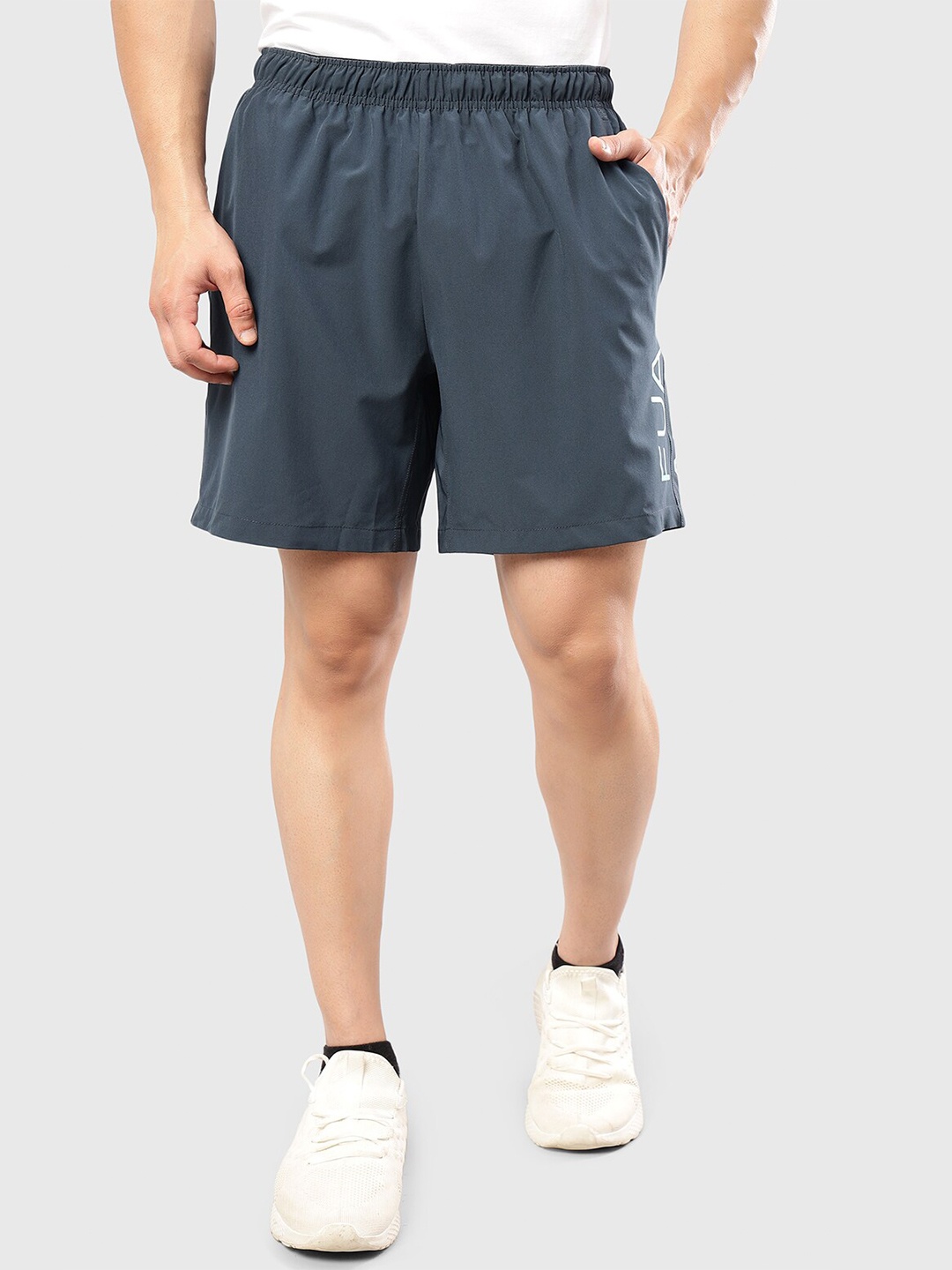 

FUAARK Mid Rise Above knee Length Sports Shorts, Blue